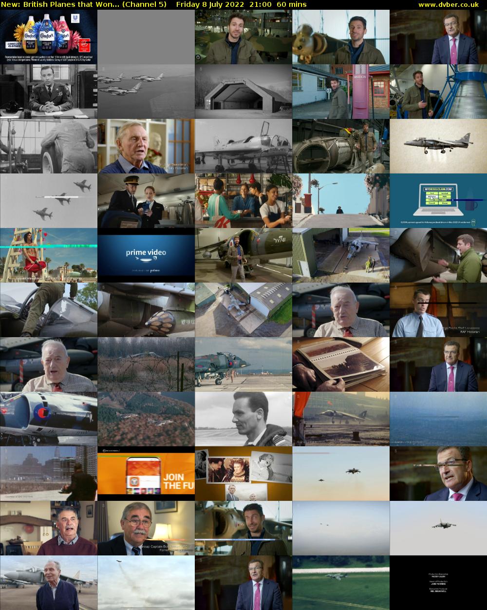 British Planes That Won... (Channel 5) Friday 8 July 2022 21:00 - 22:00
