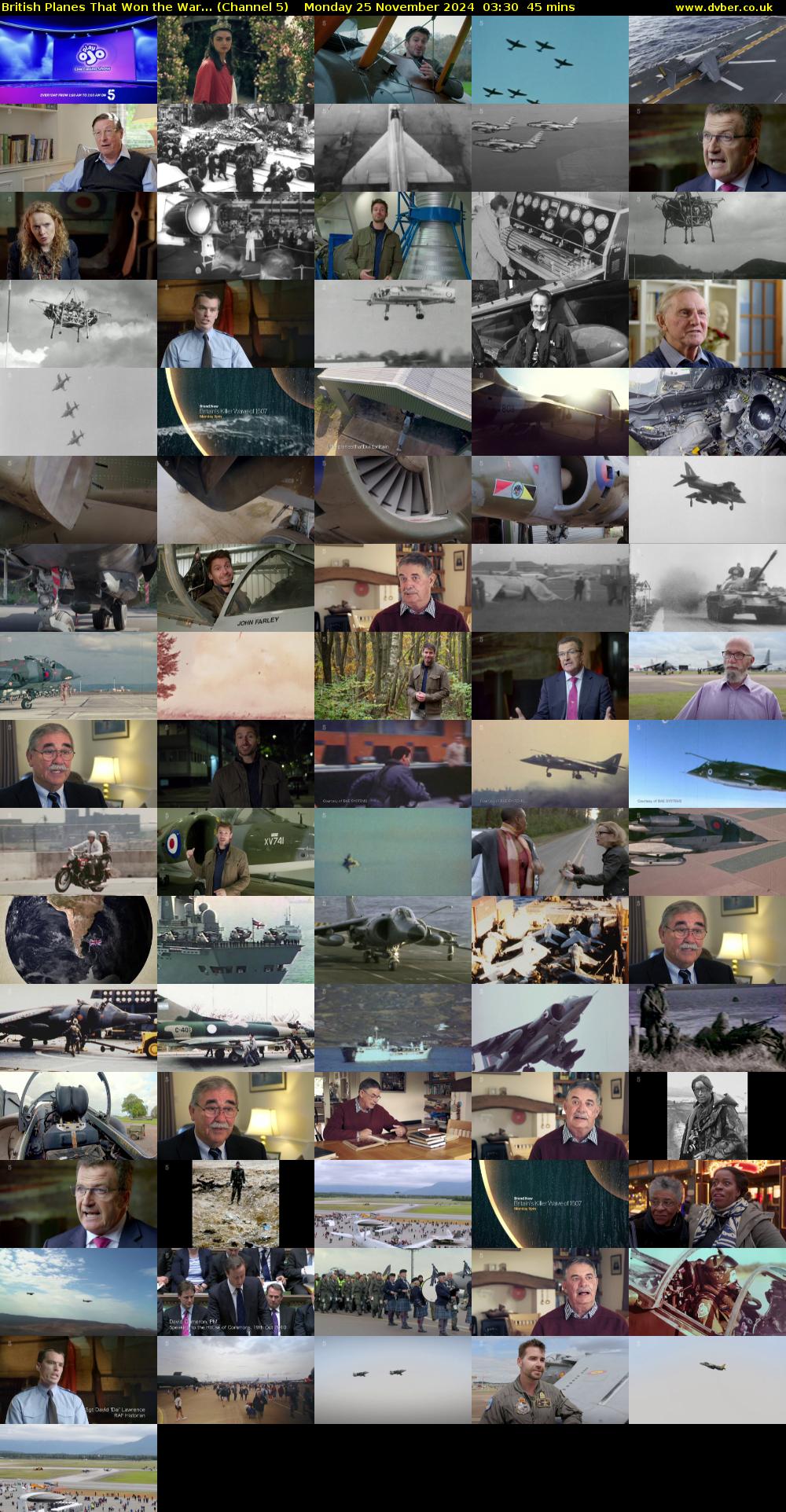 British Planes That Won the War... (Channel 5) Monday 25 November 2024 03:30 - 04:15