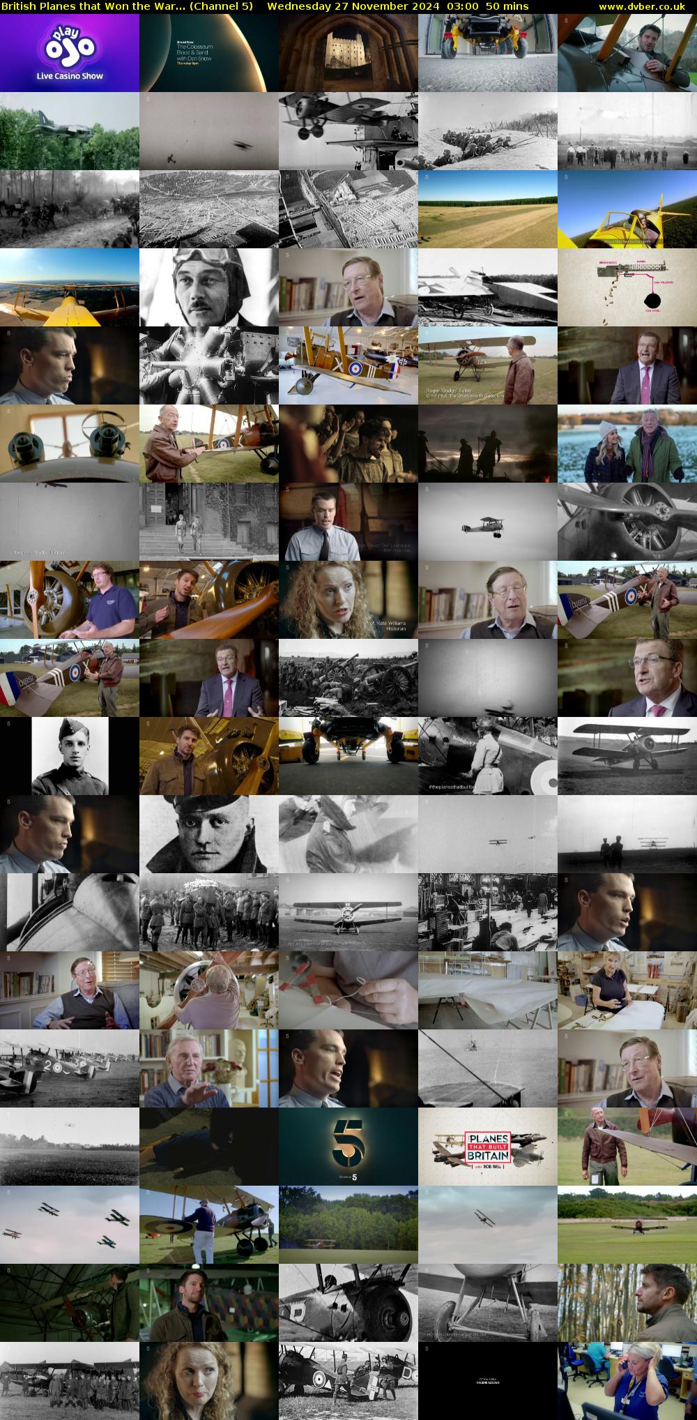 British Planes That Won the War... (Channel 5) Wednesday 27 November 2024 03:00 - 03:50