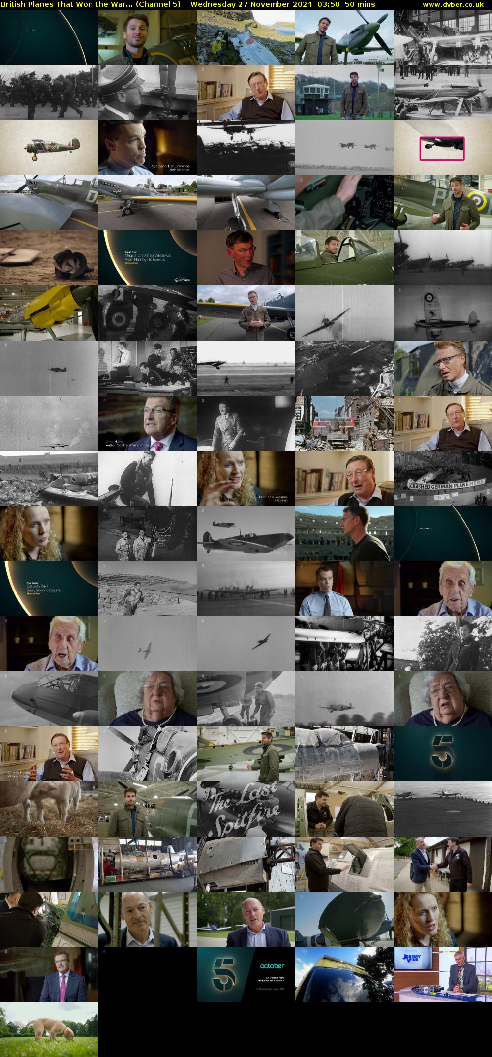 British Planes That Won the War... (Channel 5) Wednesday 27 November 2024 03:50 - 04:40