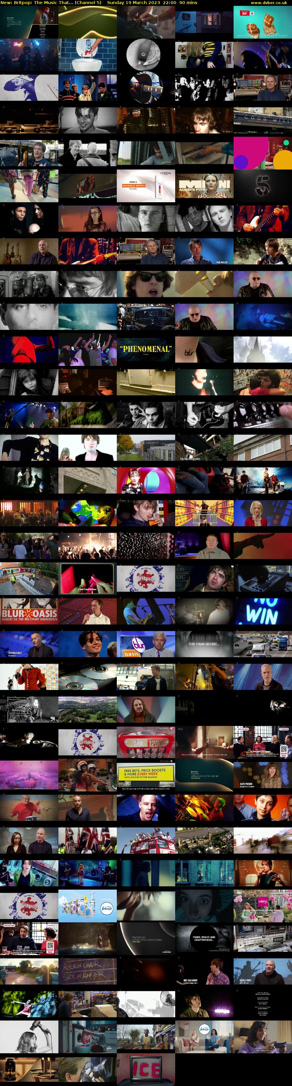 Britpop: The Music That... (Channel 5) Sunday 19 March 2023 22:00 - 23:30