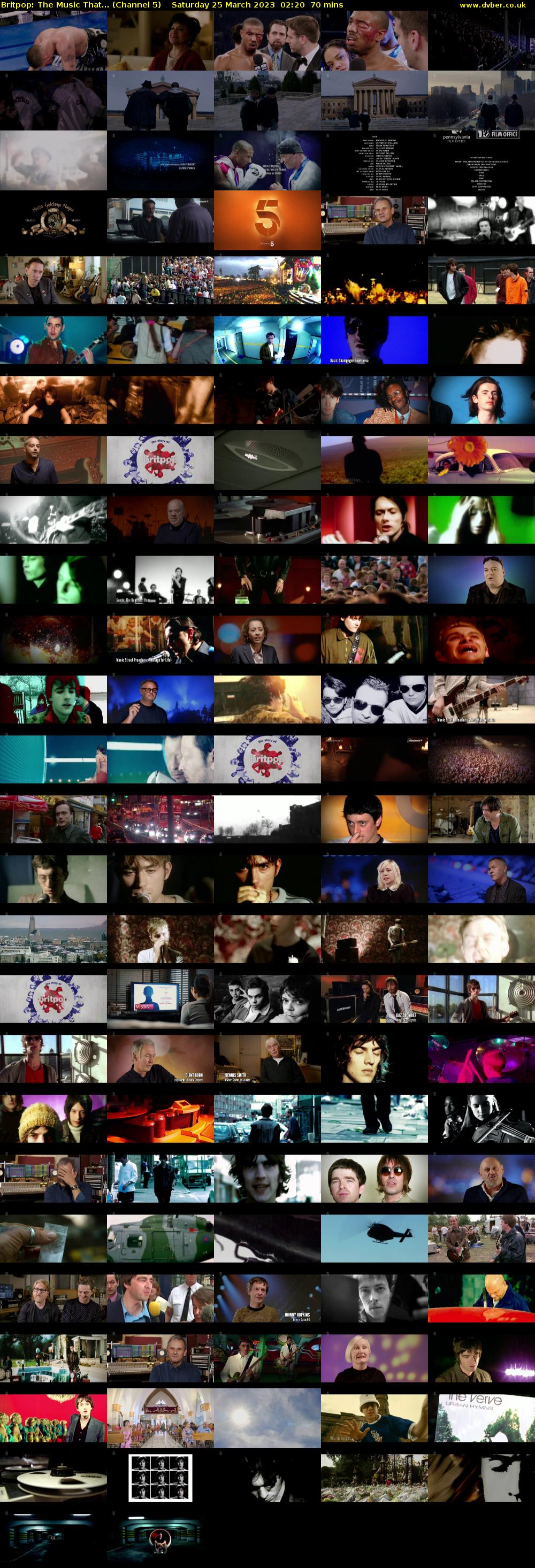 Britpop: The Music That... (Channel 5) Saturday 25 March 2023 02:20 - 03:30