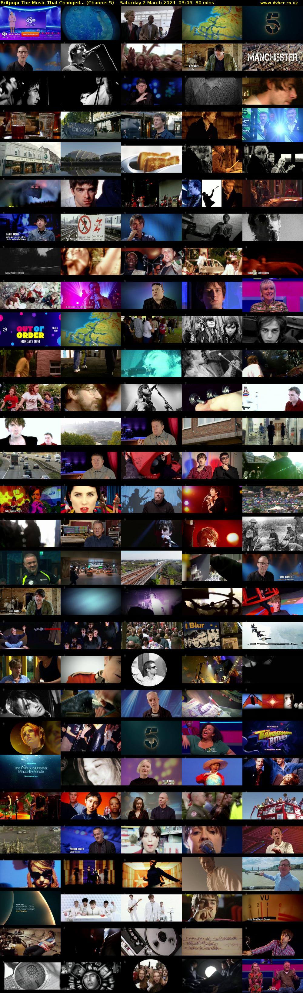 Britpop: The Music That Changed... (Channel 5) Saturday 2 March 2024 03:05 - 04:25