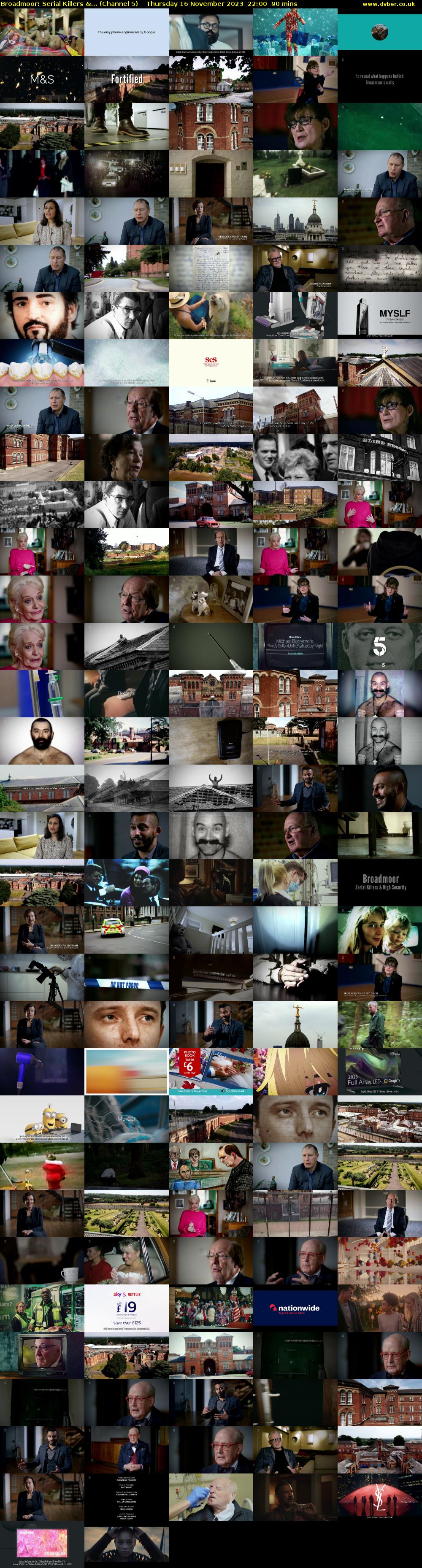 Broadmoor: Serial Killers &... (Channel 5) Thursday 16 November 2023 22:00 - 23:30