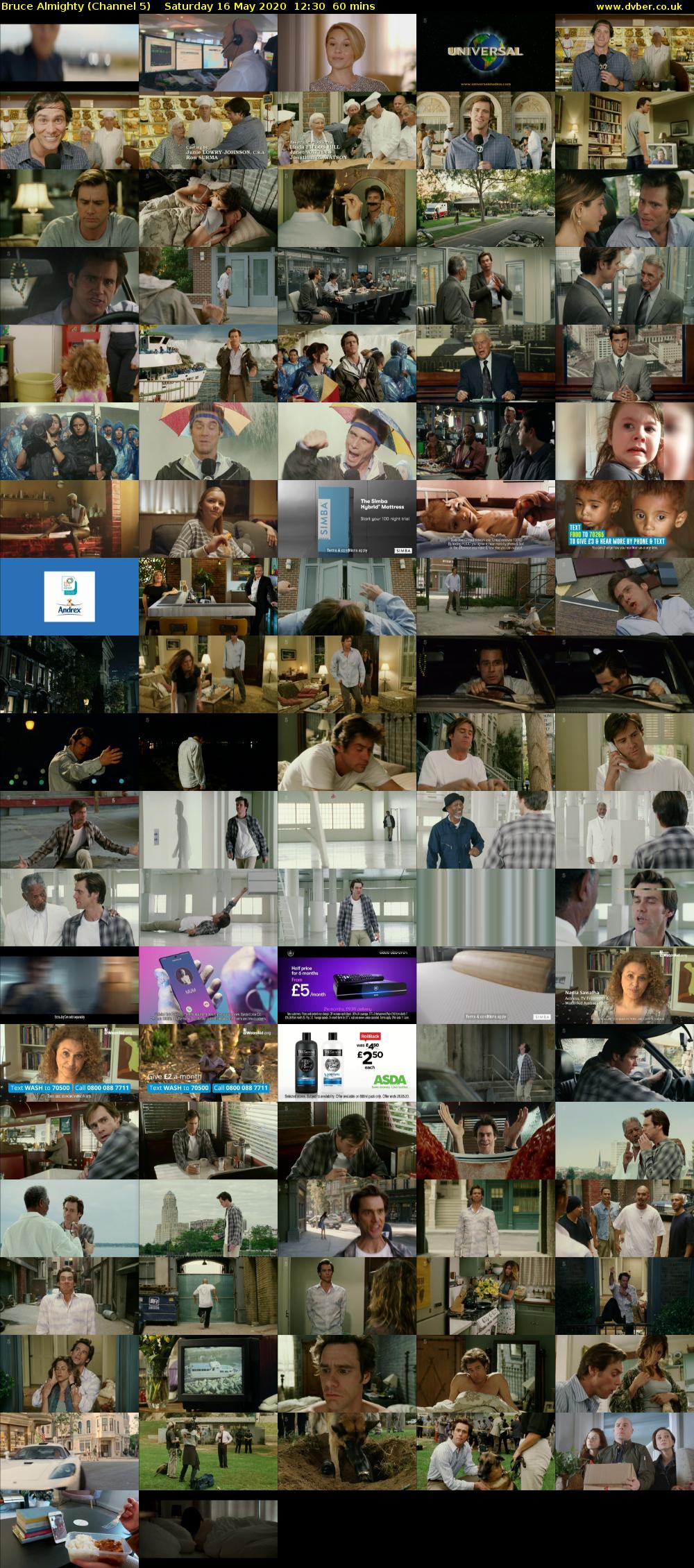 Bruce Almighty (Channel 5) Saturday 16 May 2020 12:30 - 13:30