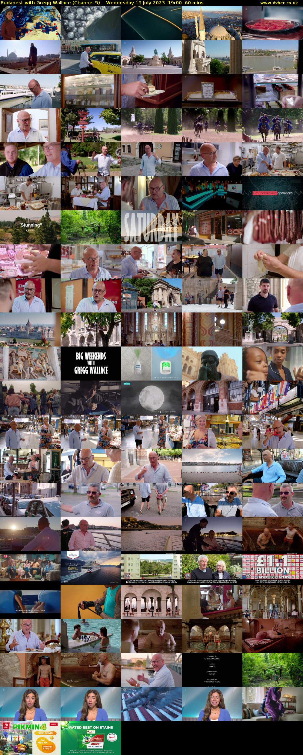 Budapest with Gregg Wallace (Channel 5) Wednesday 19 July 2023 19:00 - 20:00