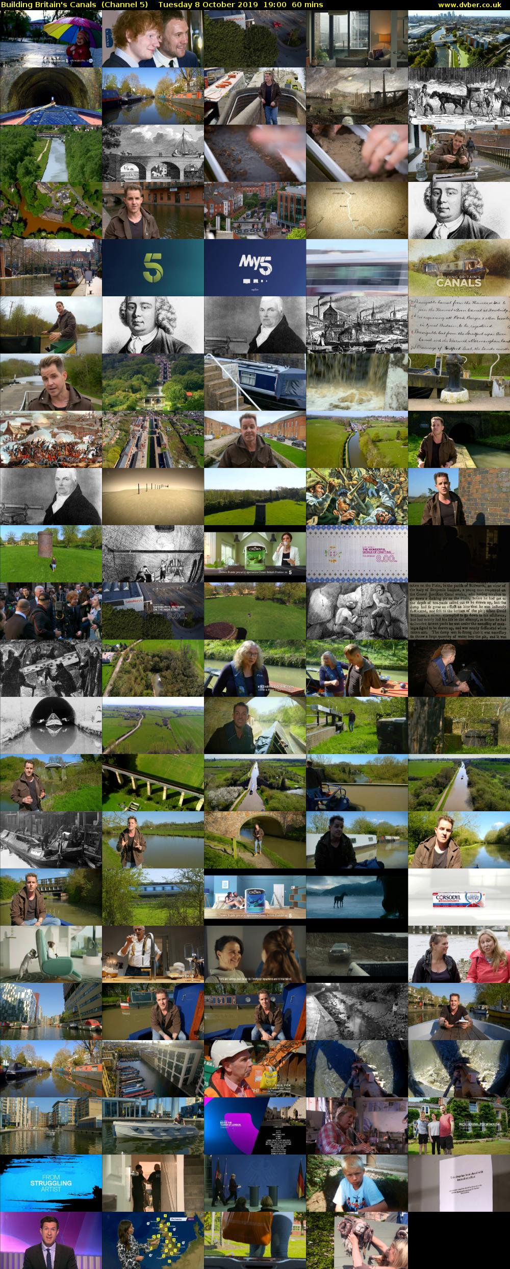 Building Britain's Canals  (Channel 5) Tuesday 8 October 2019 19:00 - 20:00
