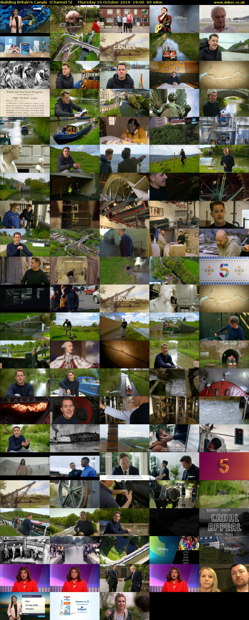 Building Britain's Canals  (Channel 5) Thursday 10 October 2019 19:00 - 20:00