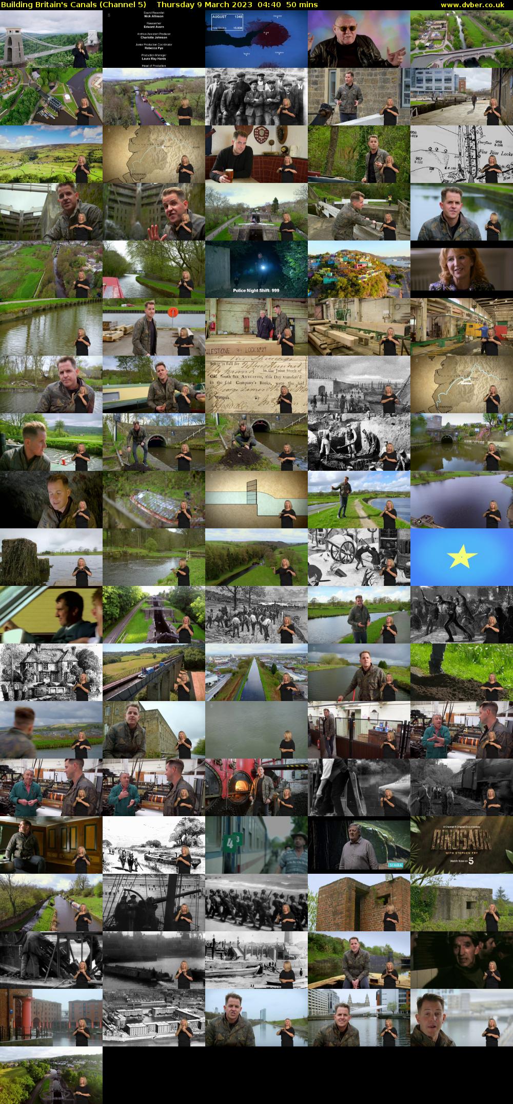 Building Britain's Canals (Channel 5) Thursday 9 March 2023 04:40 - 05:30