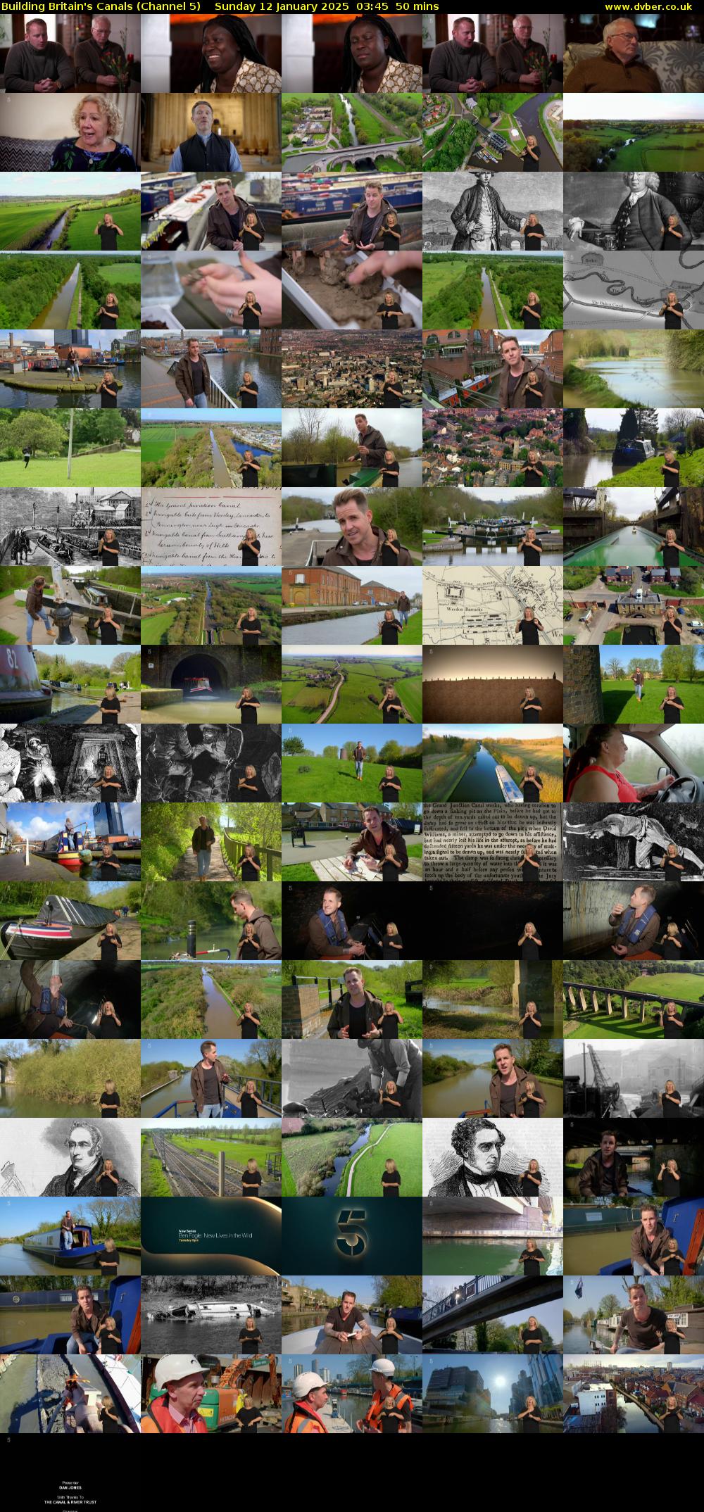 Building Britain's Canals (Channel 5) Sunday 12 January 2025 03:45 - 04:35