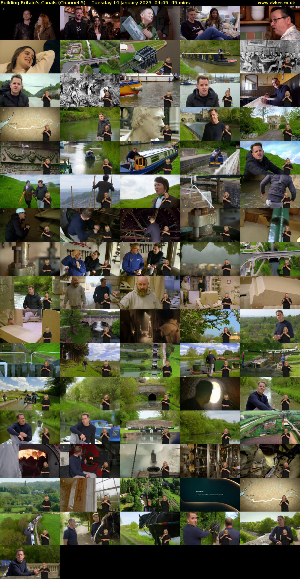 Building Britain's Canals (Channel 5) Tuesday 14 January 2025 04:05 - 04:50