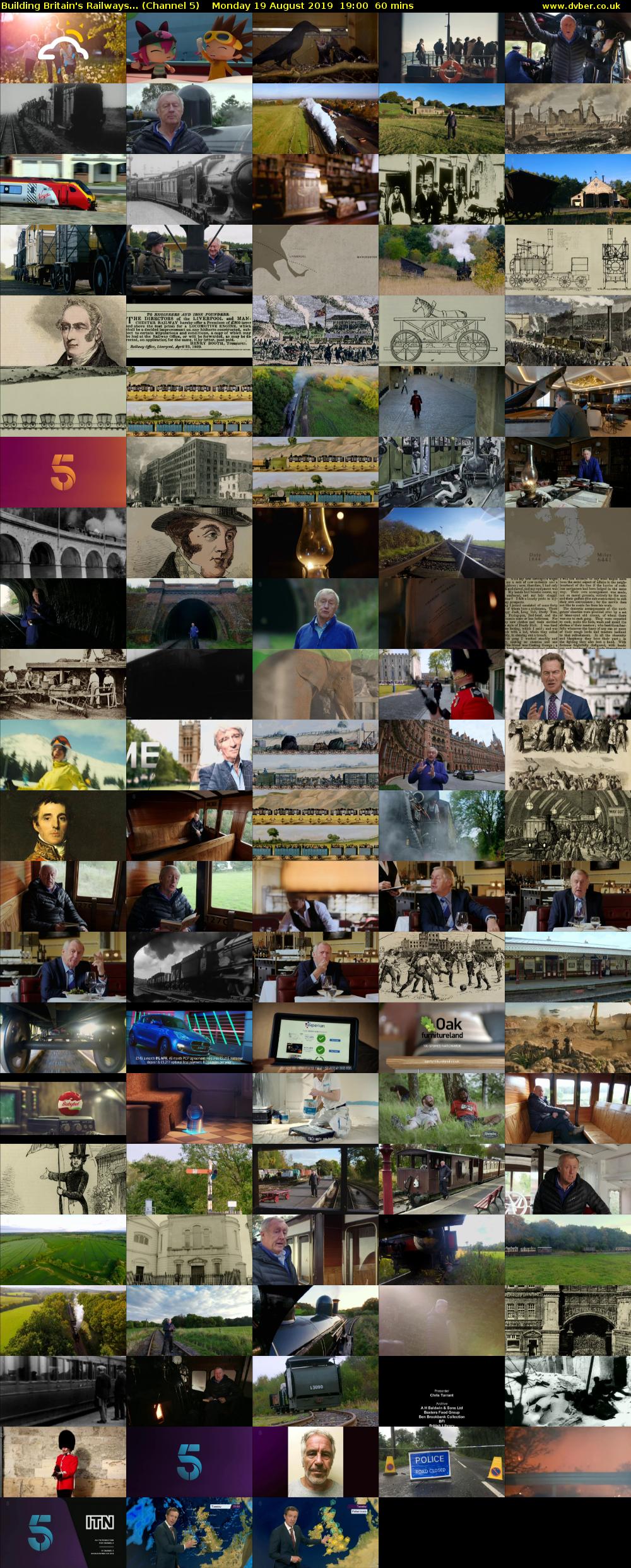 Building Britain's Railways... (Channel 5) Monday 19 August 2019 19:00 - 20:00