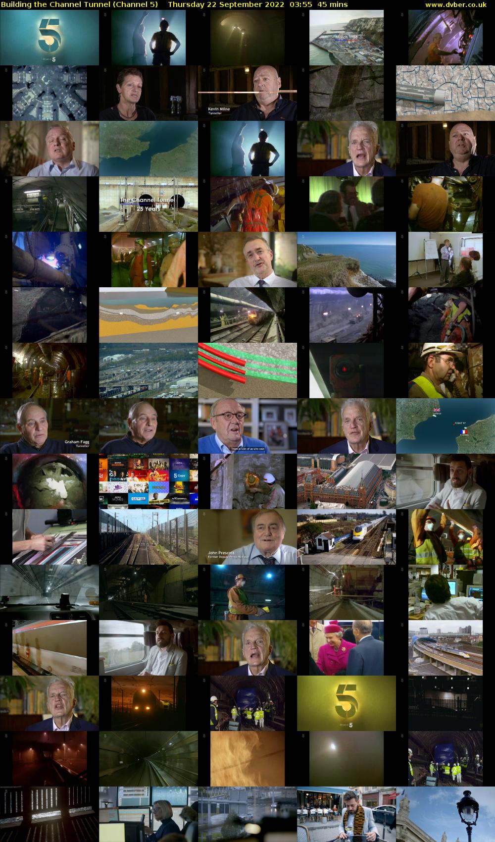 Building The Channel Tunnel (Channel 5) Thursday 22 September 2022 03:55 - 04:40