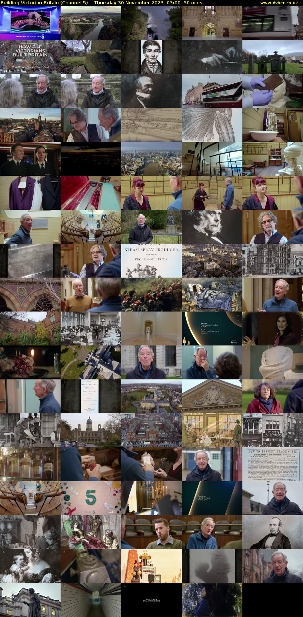 Building Victorian Britain (Channel 5) Thursday 30 November 2023 03:00 - 03:50