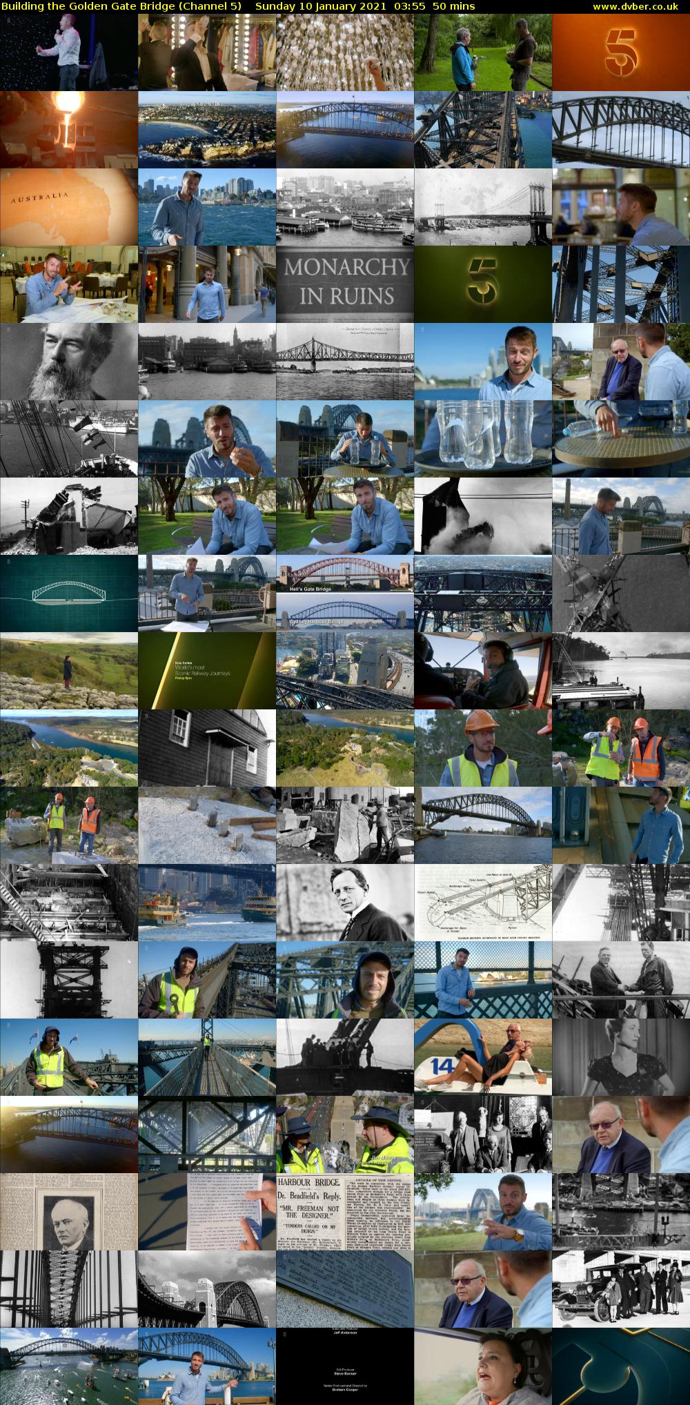 Building the Golden Gate Bridge (Channel 5) Sunday 10 January 2021 03:55 - 04:45