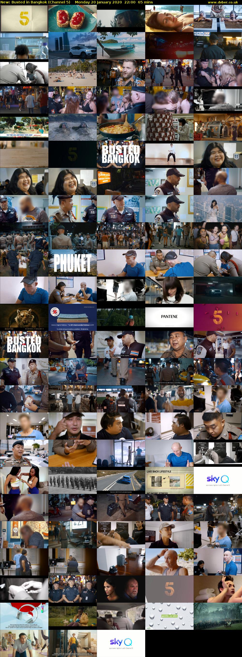 Busted in Bangkok (Channel 5) Monday 20 January 2020 22:00 - 23:05