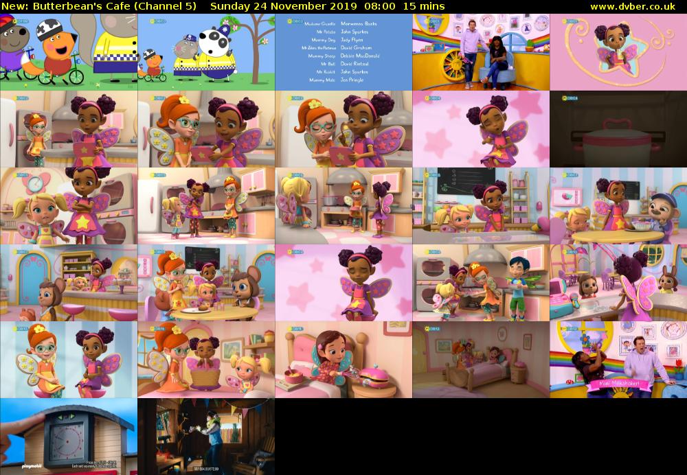 Butterbean's Cafe (Channel 5) Sunday 24 November 2019 08:00 - 08:15