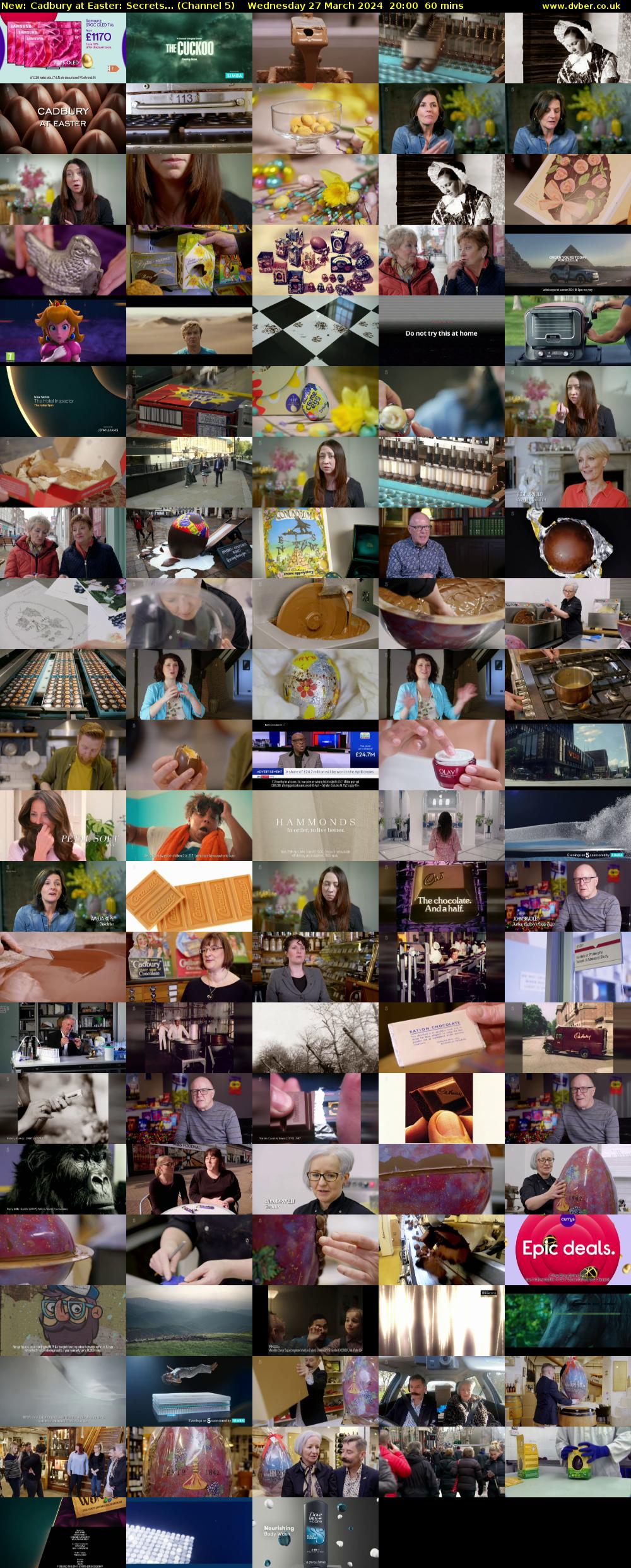 Cadbury at Easter: Secrets... (Channel 5) Wednesday 27 March 2024 20:00 - 21:00