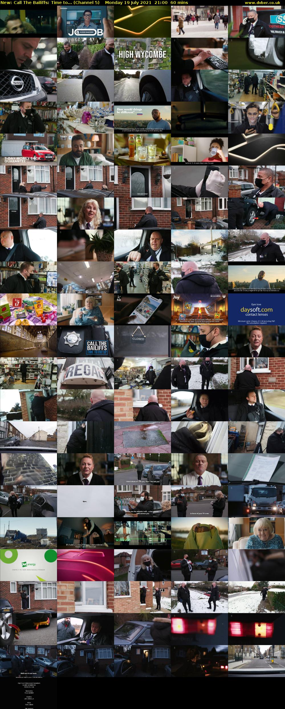 Call The Bailiffs: Time to... (Channel 5) Monday 19 July 2021 21:00 - 22:00