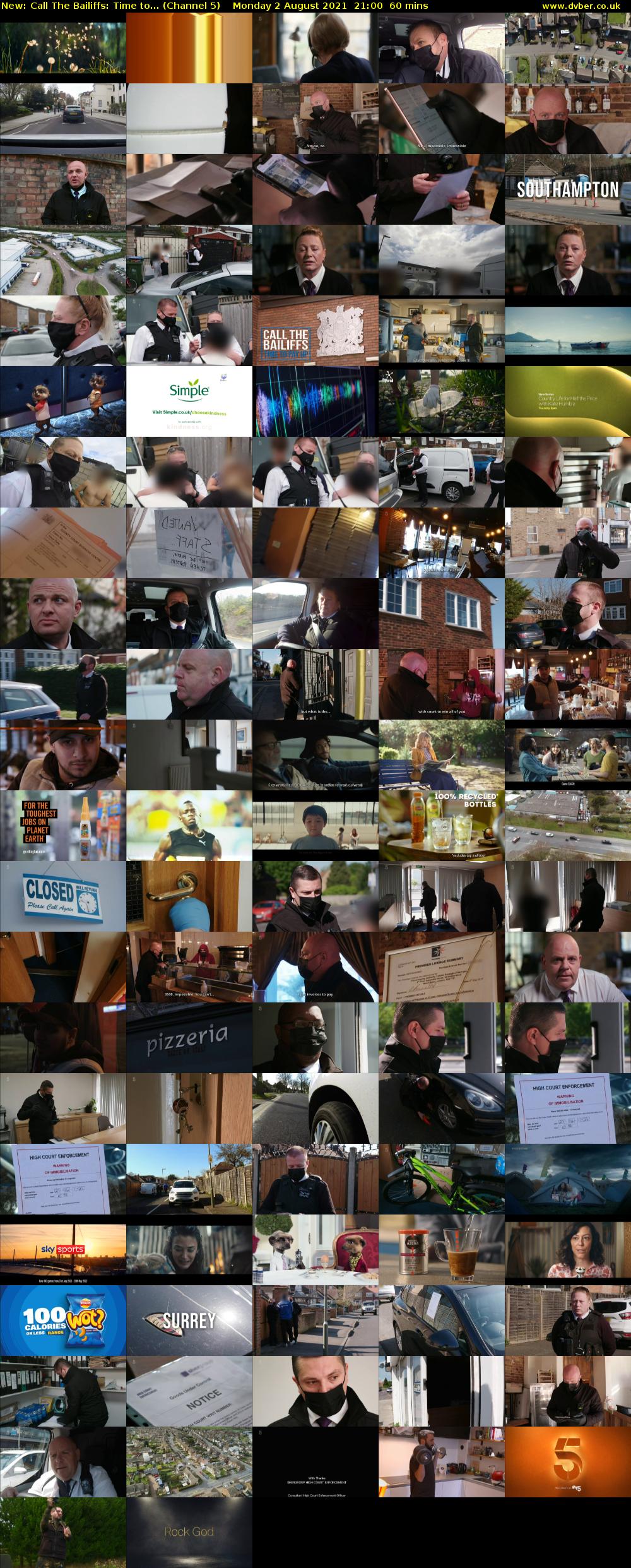 Call The Bailiffs: Time to... (Channel 5) Monday 2 August 2021 21:00 - 22:00