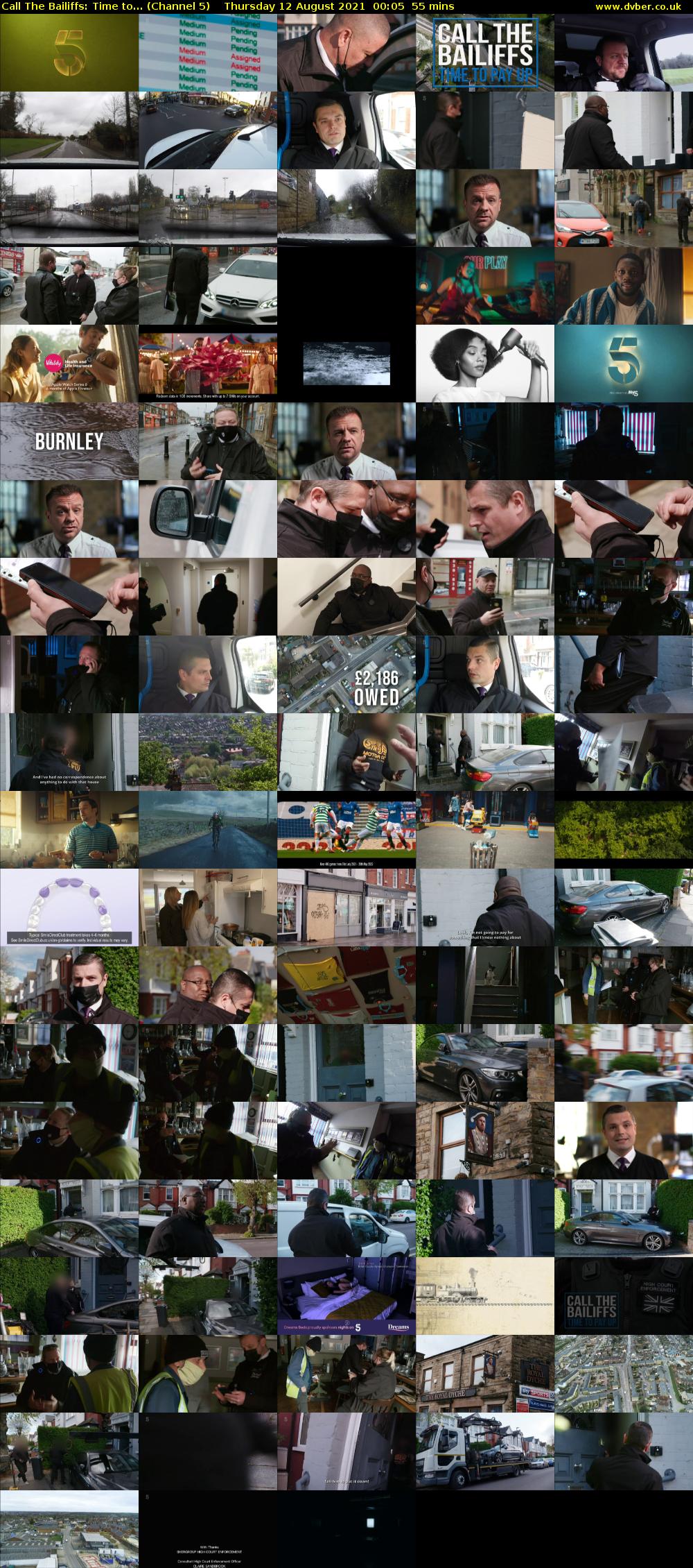Call The Bailiffs: Time to... (Channel 5) Thursday 12 August 2021 00:05 - 01:00