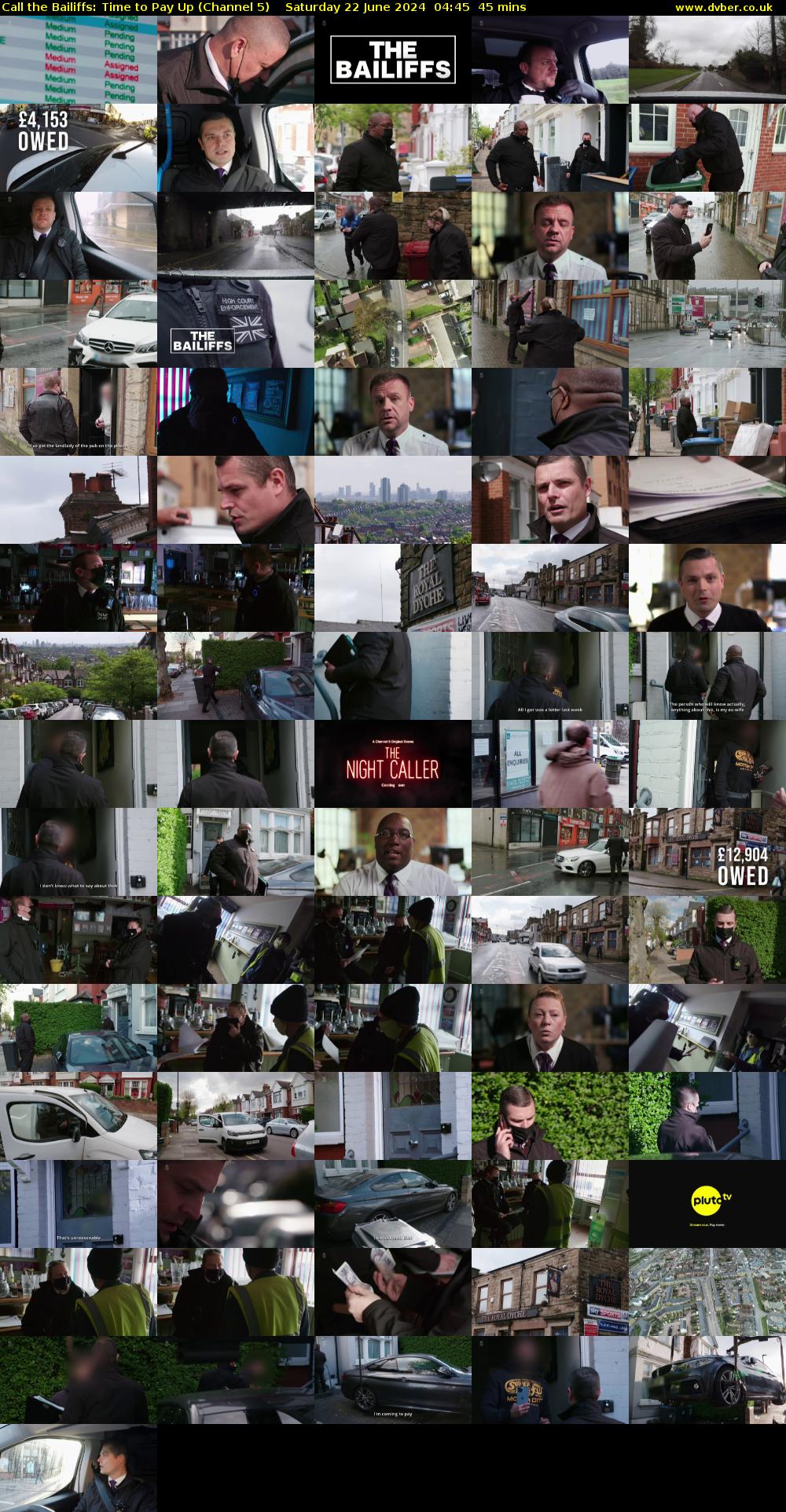 Call the Bailiffs: Time to Pay Up (Channel 5) Saturday 22 June 2024 04:45 - 05:30