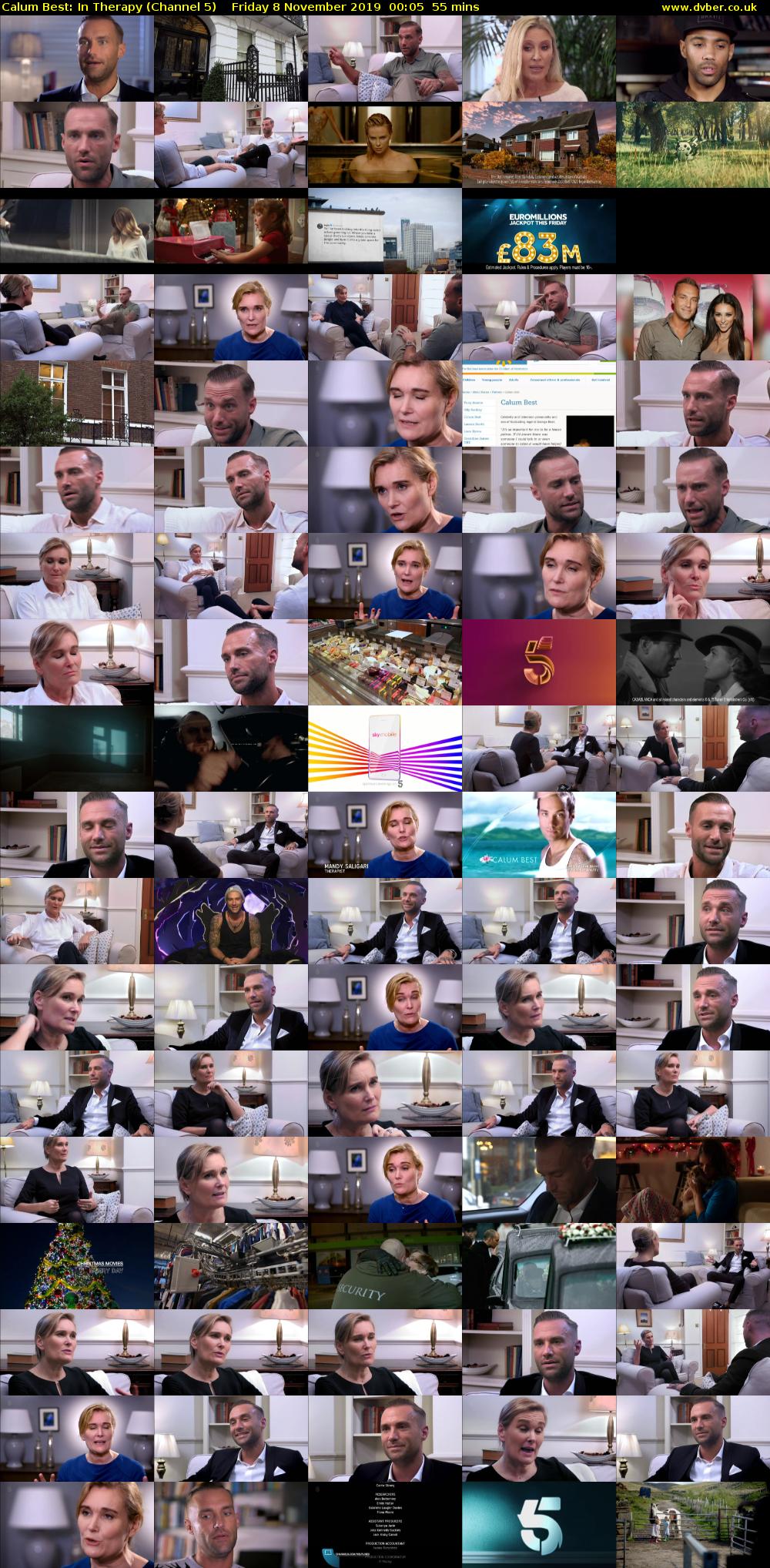 Calum Best: In Therapy (Channel 5) Friday 8 November 2019 00:05 - 01:00