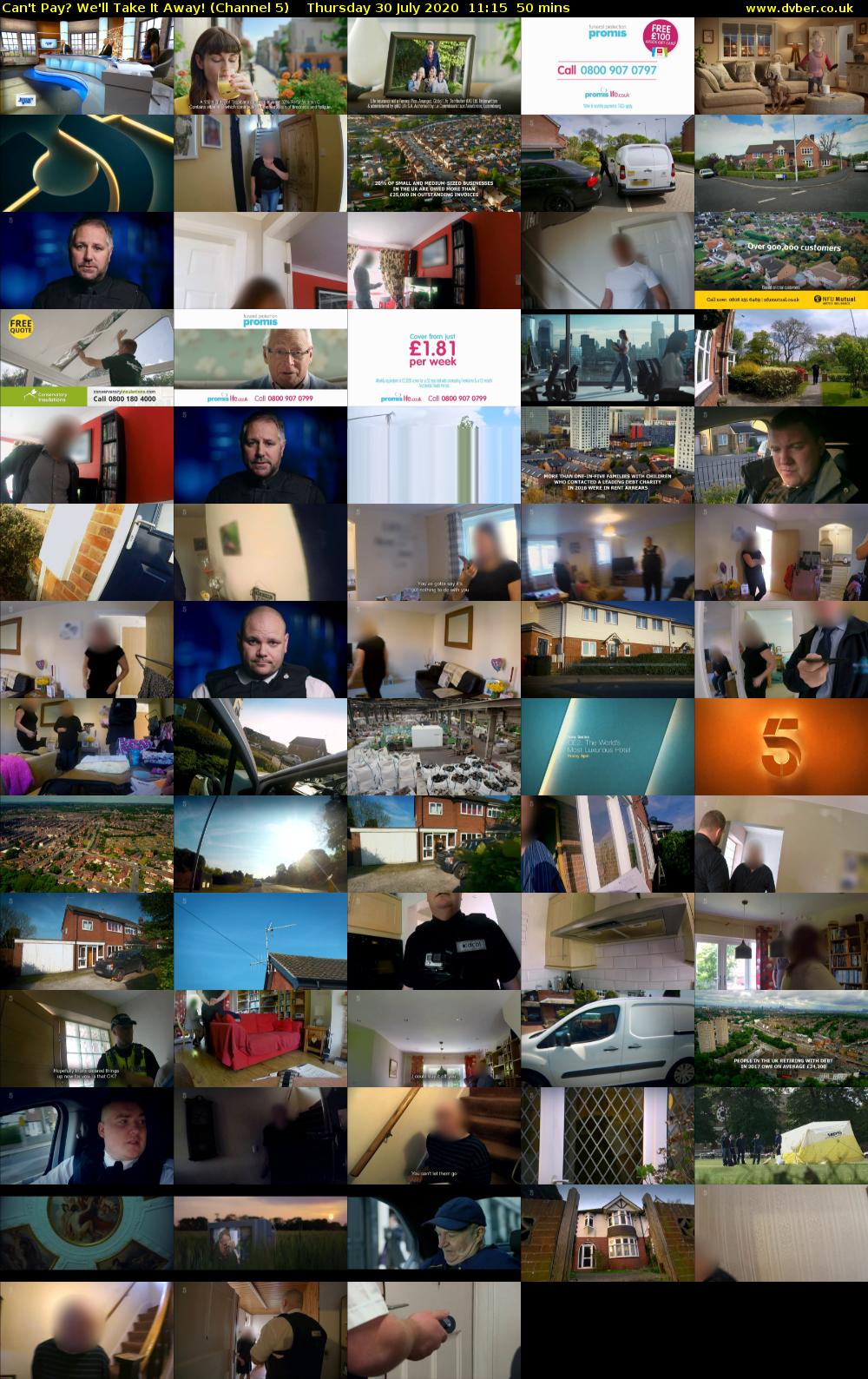Can't Pay? We'll Take It Away! (Channel 5) Thursday 30 July 2020 11:15 - 12:05