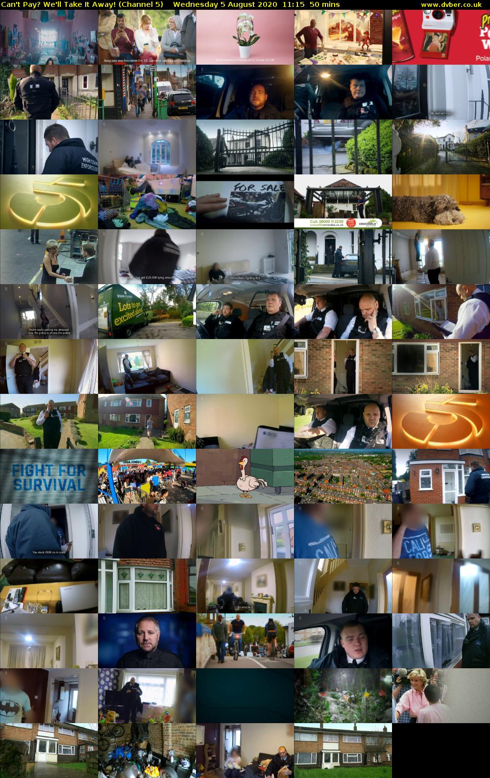 Can't Pay? We'll Take It Away! (Channel 5) Wednesday 5 August 2020 11:15 - 12:05