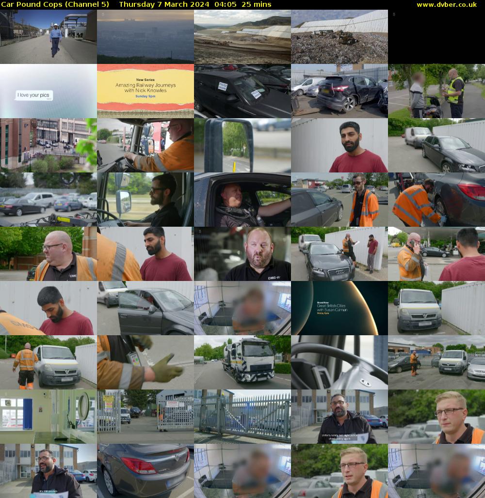 Car Pound Cops (Channel 5) Thursday 7 March 2024 04:05 - 04:30