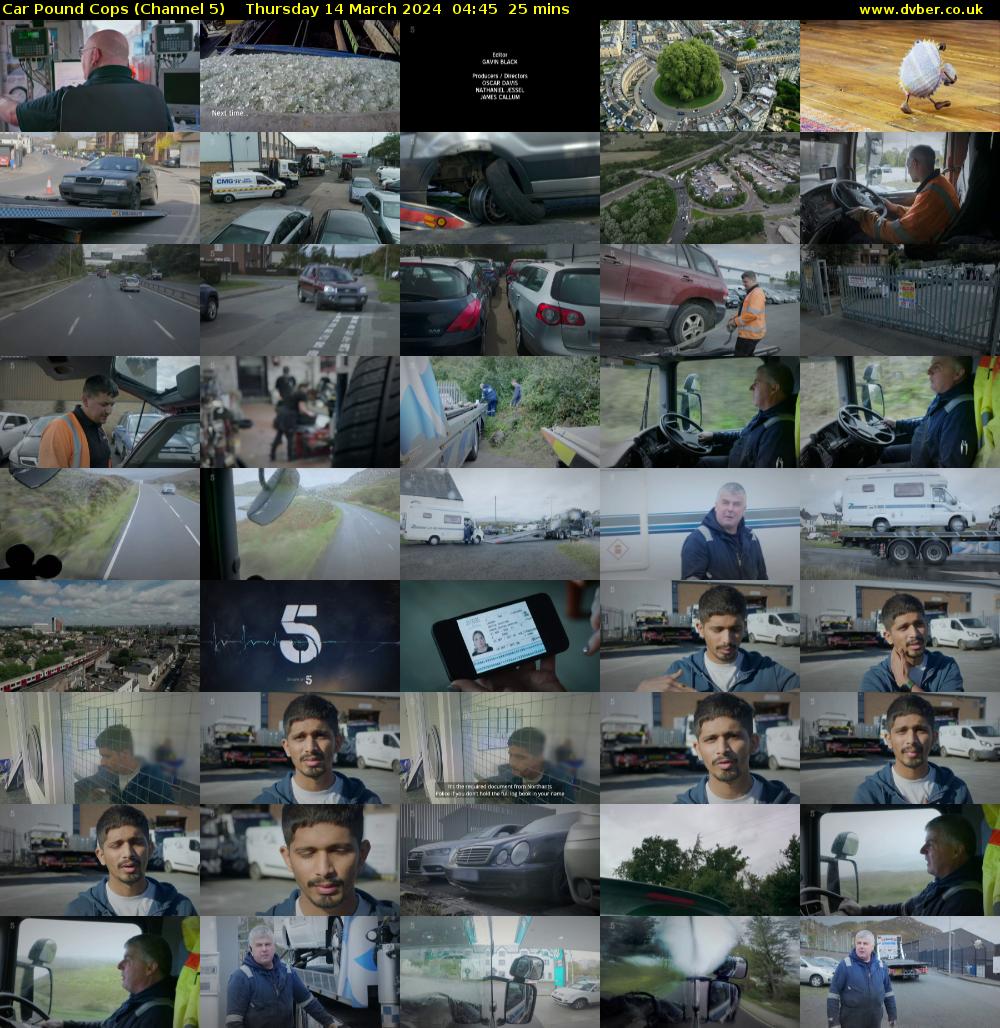 Car Pound Cops (Channel 5) Thursday 14 March 2024 04:45 - 05:10