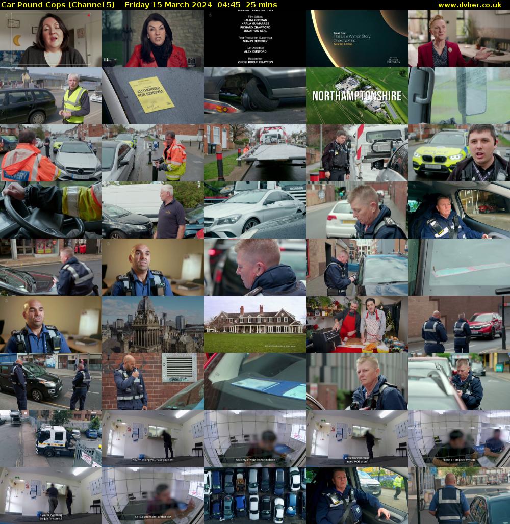 Car Pound Cops (Channel 5) Friday 15 March 2024 04:45 - 05:10