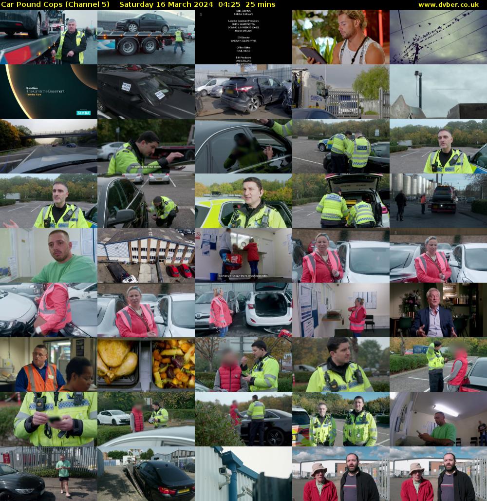 Car Pound Cops (Channel 5) Saturday 16 March 2024 04:25 - 04:50