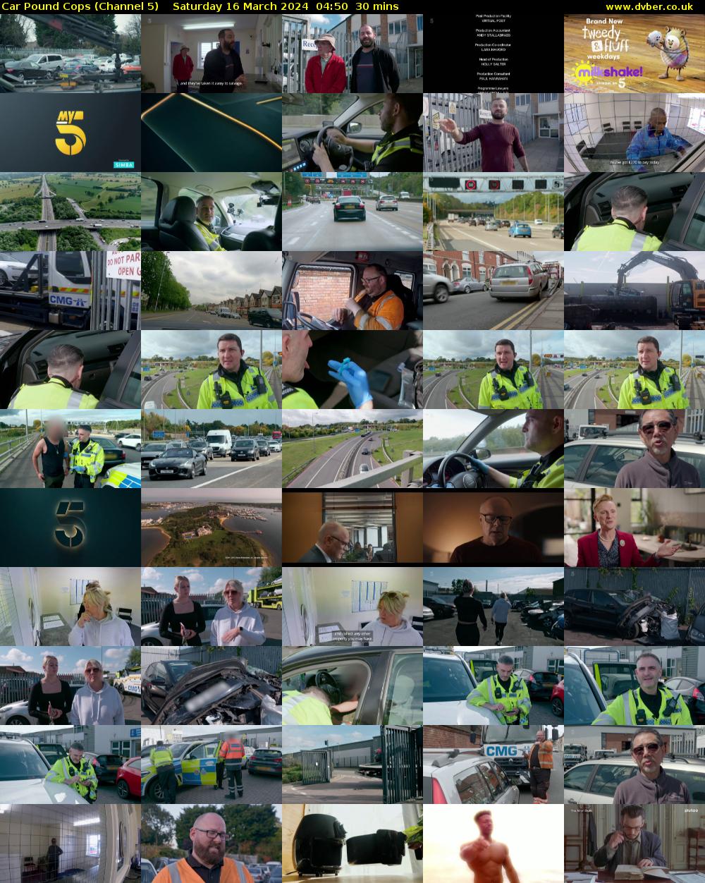 Car Pound Cops (Channel 5) Saturday 16 March 2024 04:50 - 05:20