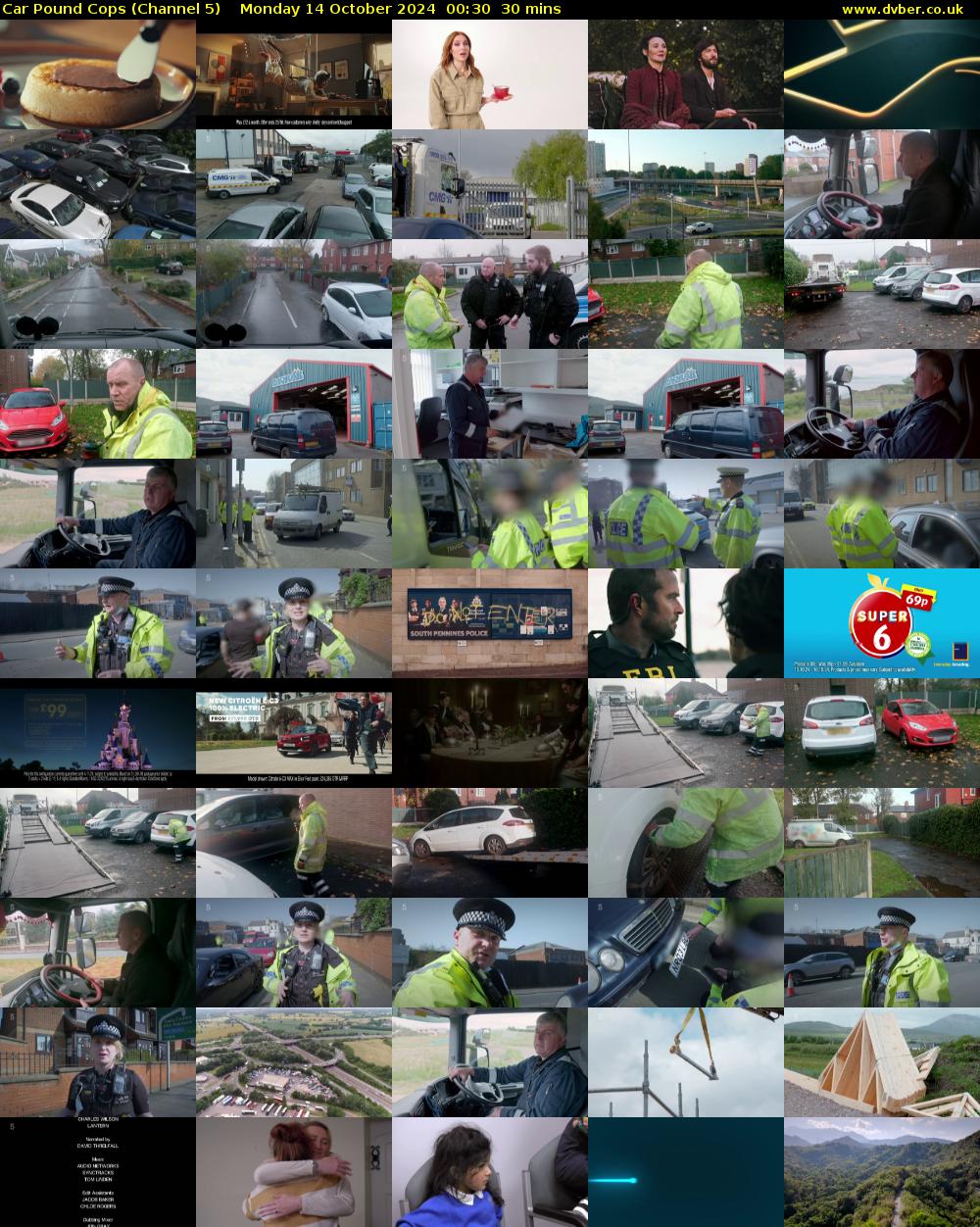 Car Pound Cops (Channel 5) Monday 14 October 2024 00:30 - 01:00