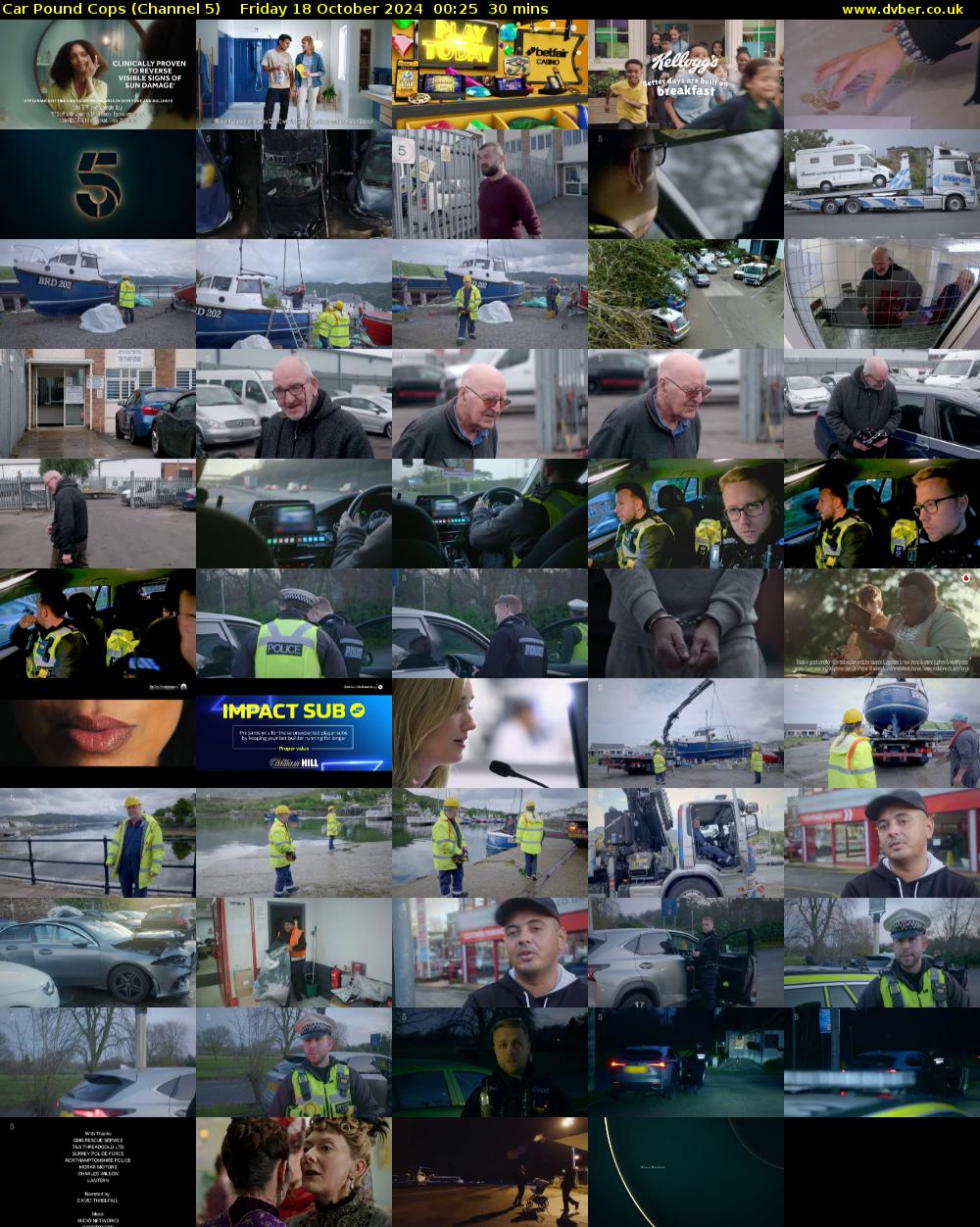 Car Pound Cops (Channel 5) Friday 18 October 2024 00:25 - 00:55