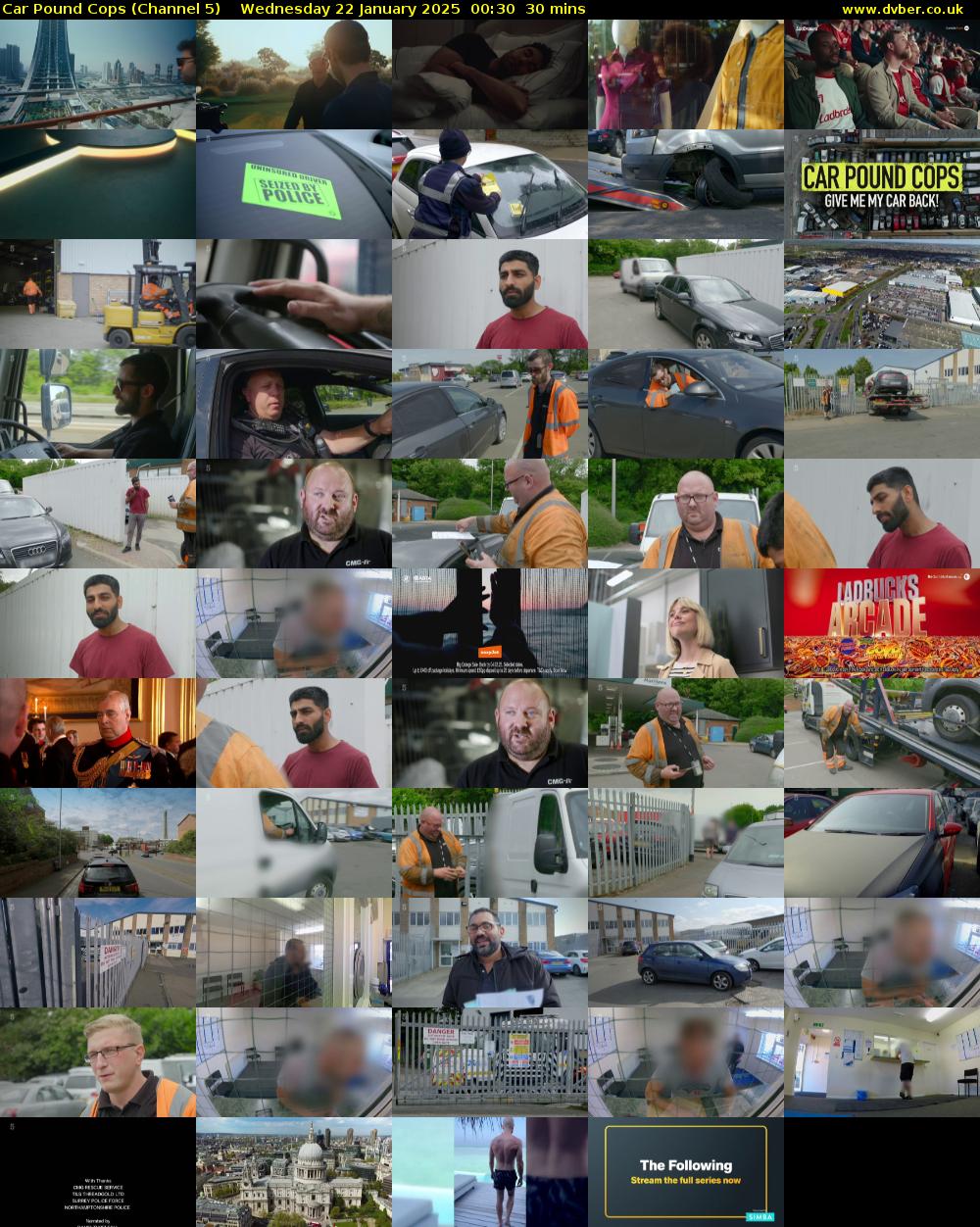 Car Pound Cops (Channel 5) Wednesday 22 January 2025 00:30 - 01:00