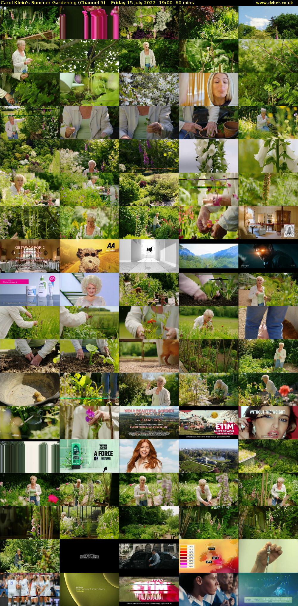 Carol Klein's Summer Gardening (Channel 5) Friday 15 July 2022 19:00 - 20:00