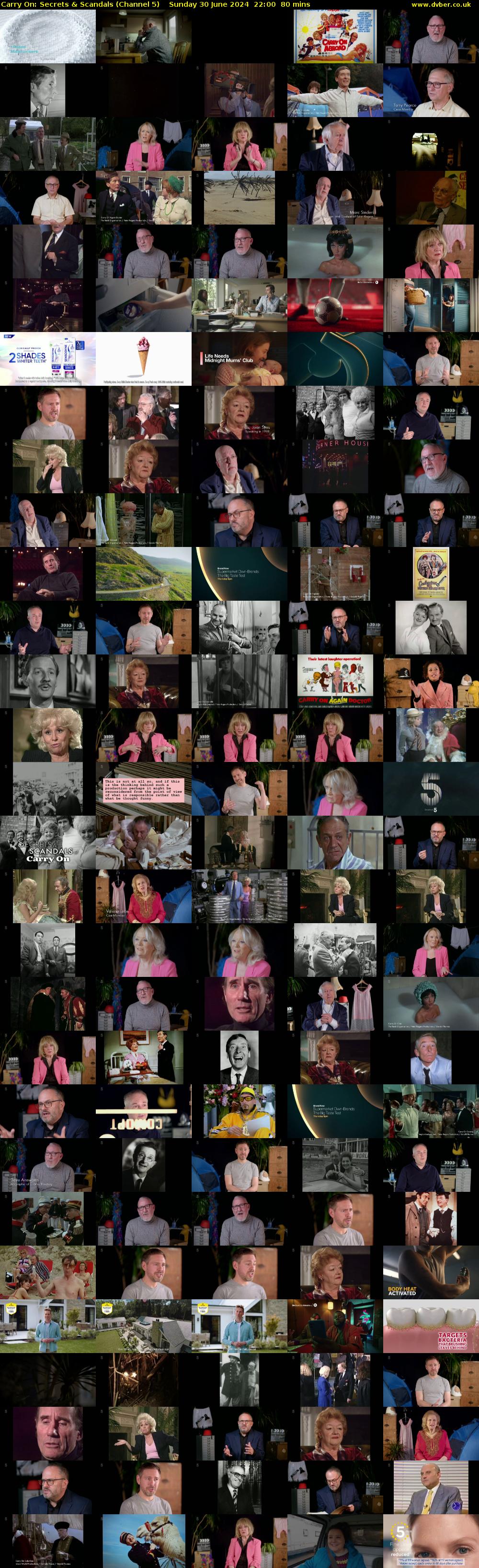 Carry On: Secrets & Scandals (Channel 5) Sunday 30 June 2024 22:00 - 23:20