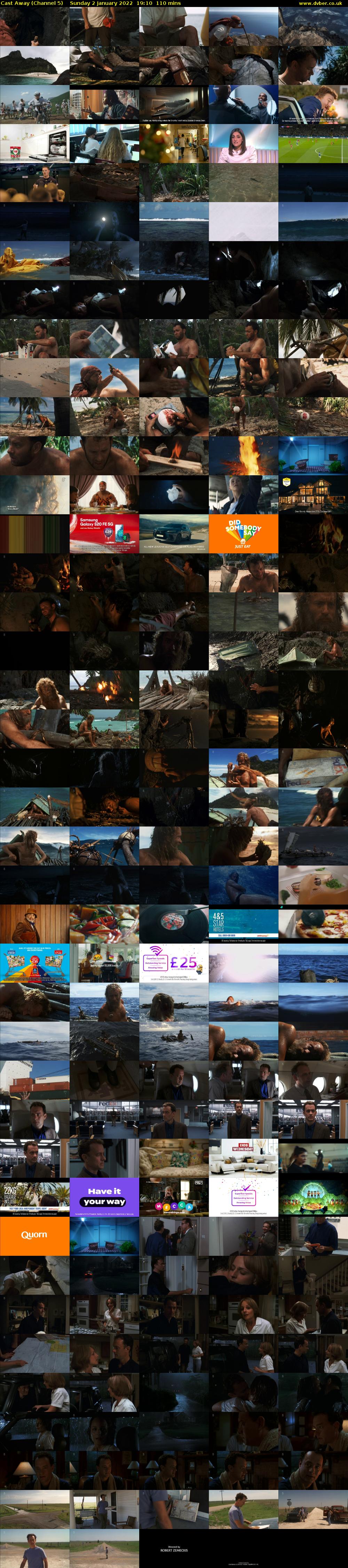 Cast Away (Channel 5) Sunday 2 January 2022 19:10 - 21:00