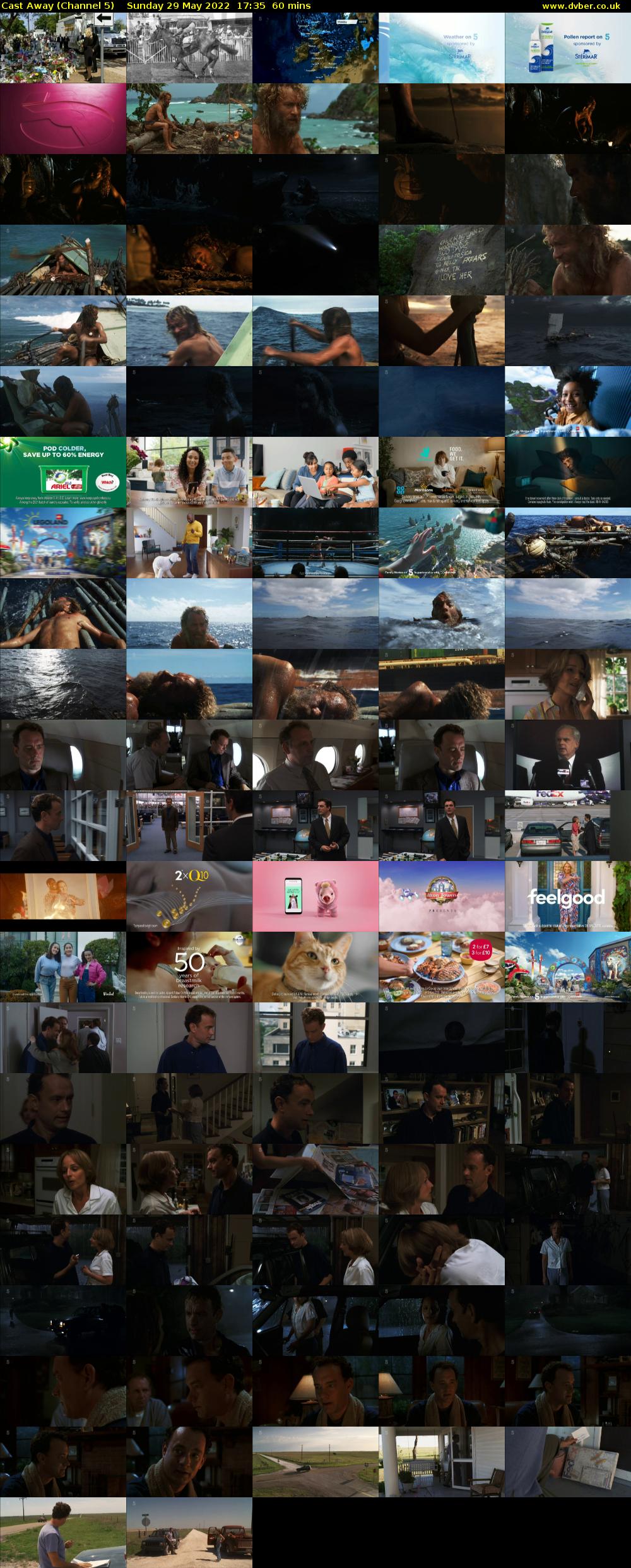 Cast Away (Channel 5) Sunday 29 May 2022 17:35 - 18:35