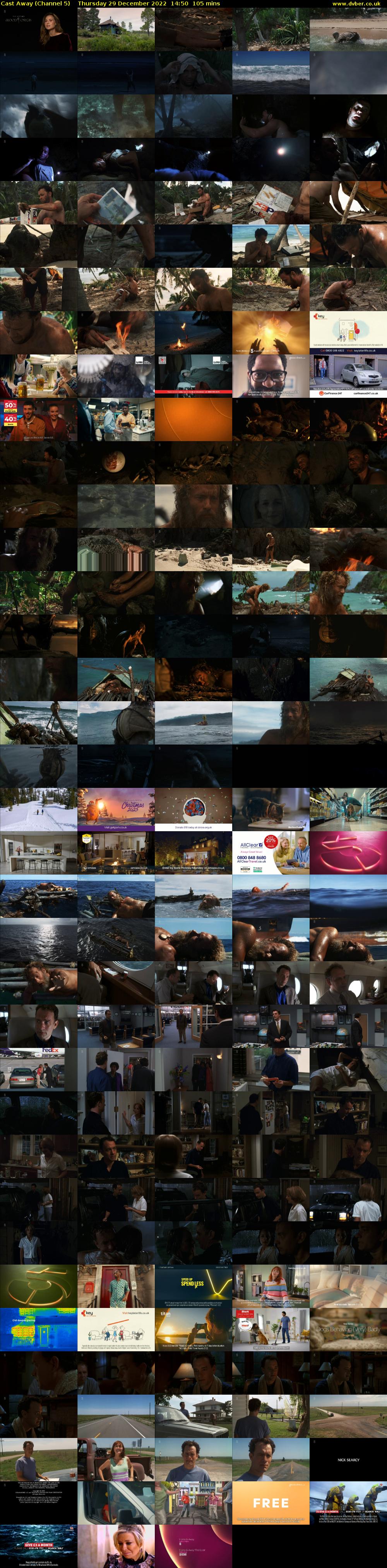 Cast Away (Channel 5) Thursday 29 December 2022 14:50 - 16:35