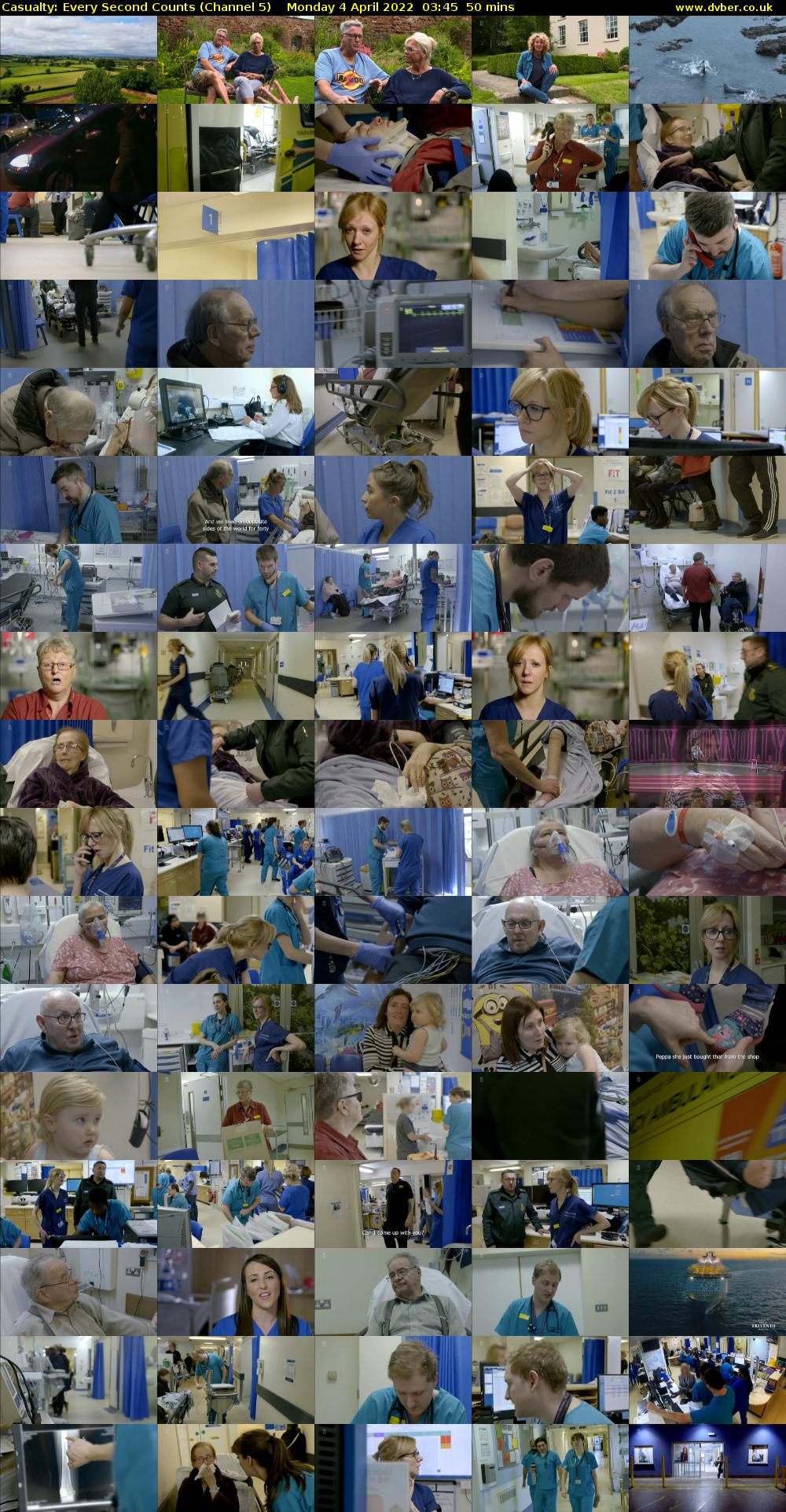 Casualty: Every Second Counts (Channel 5) Monday 4 April 2022 03:45 - 04:35