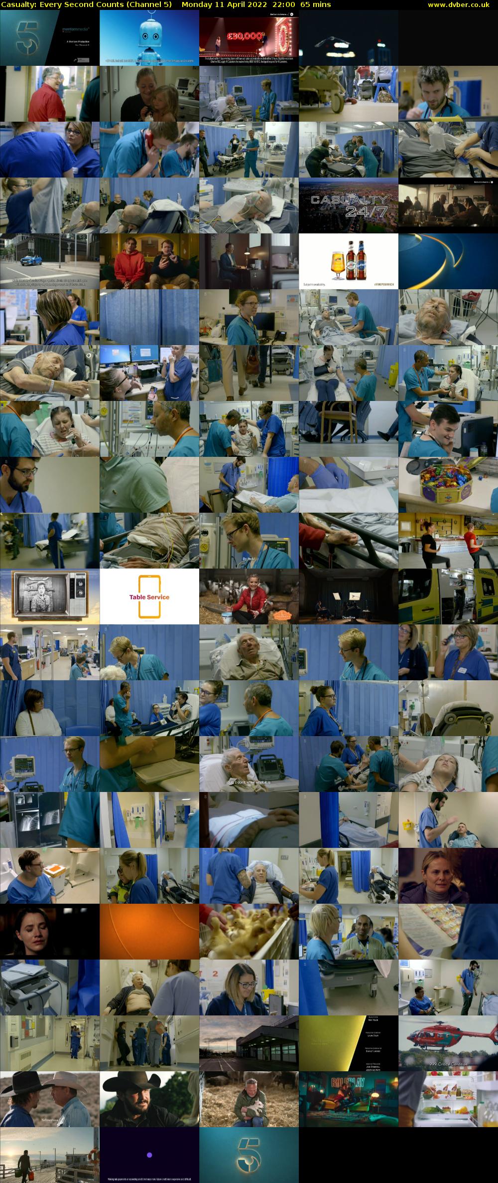 Casualty: Every Second Counts (Channel 5) Monday 11 April 2022 22:00 - 23:05