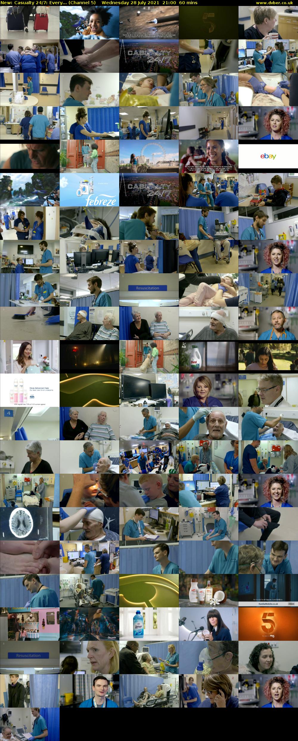 Casualty 24/7: Every... (Channel 5) Wednesday 28 July 2021 21:00 - 22:00