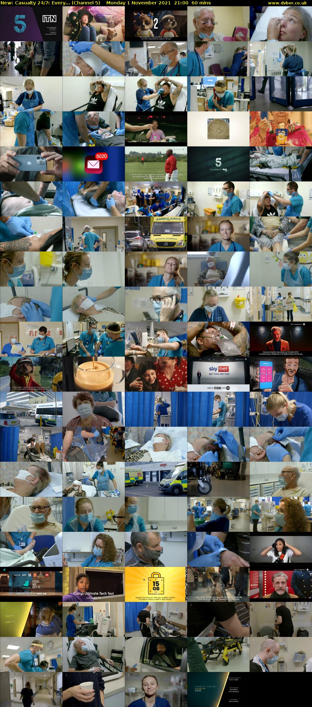 Casualty 24/7: Every... (Channel 5) Monday 1 November 2021 21:00 - 22:00