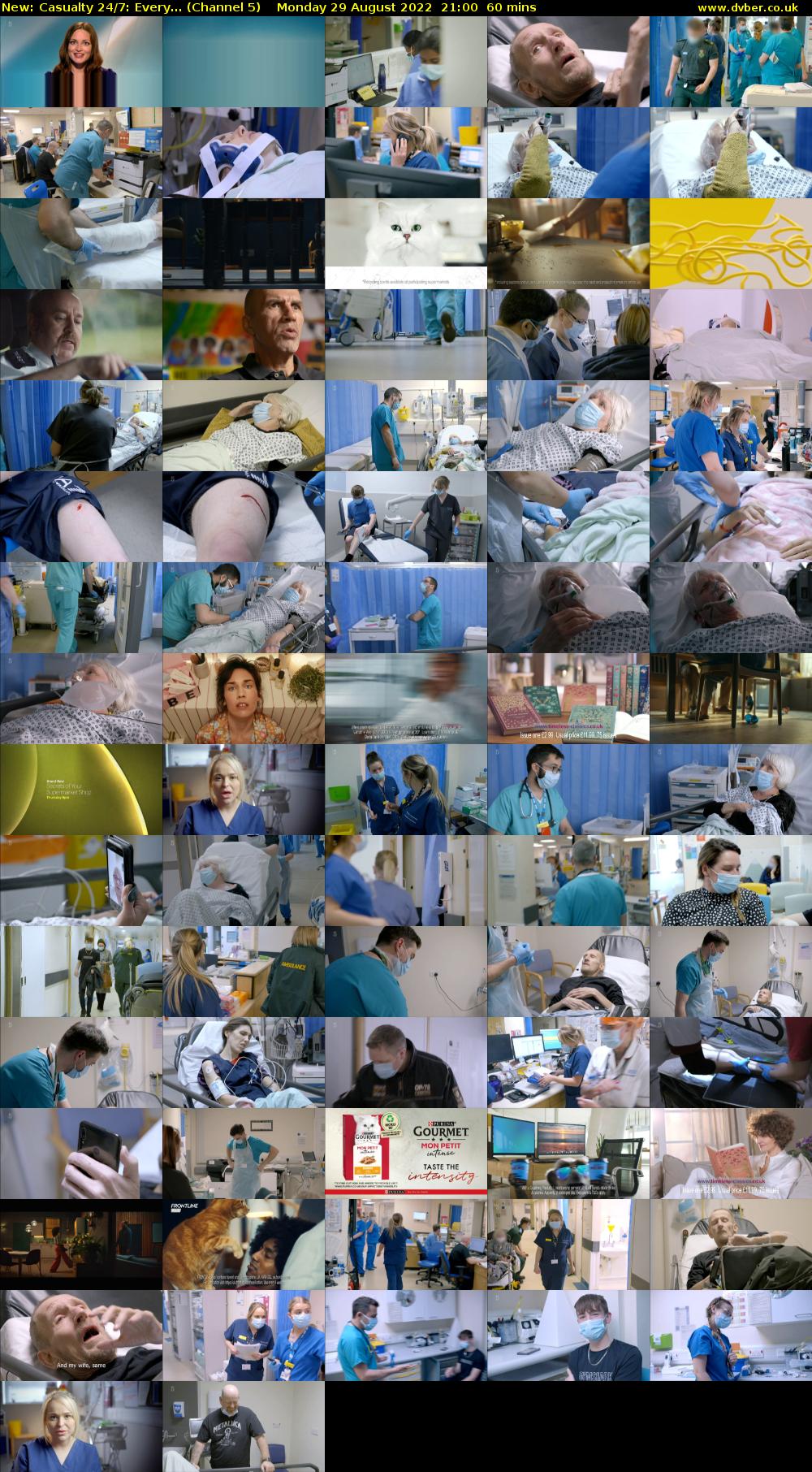 Casualty 24/7: Every... (Channel 5) Monday 29 August 2022 21:00 - 22:00