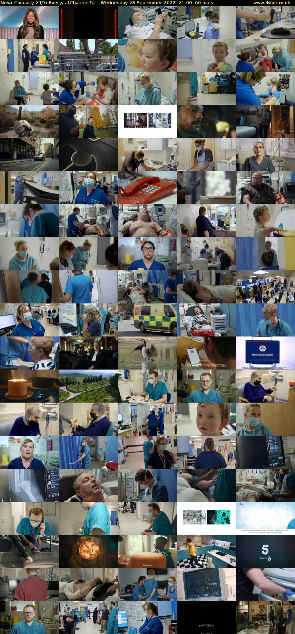 Casualty 24/7: Every... (Channel 5) Wednesday 28 September 2022 21:00 - 22:00