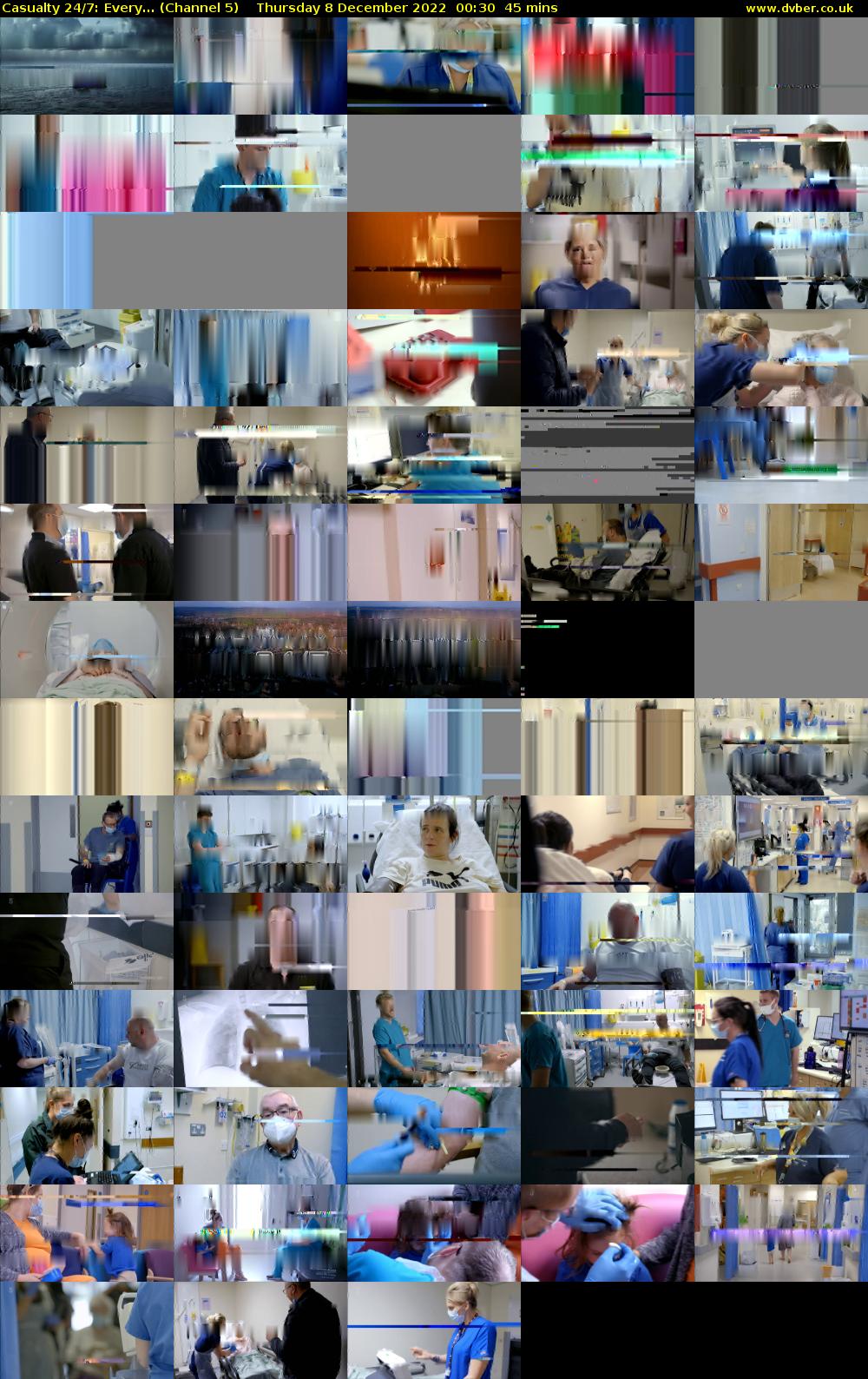 Casualty 24/7: Every... (Channel 5) Thursday 8 December 2022 00:30 - 01:15