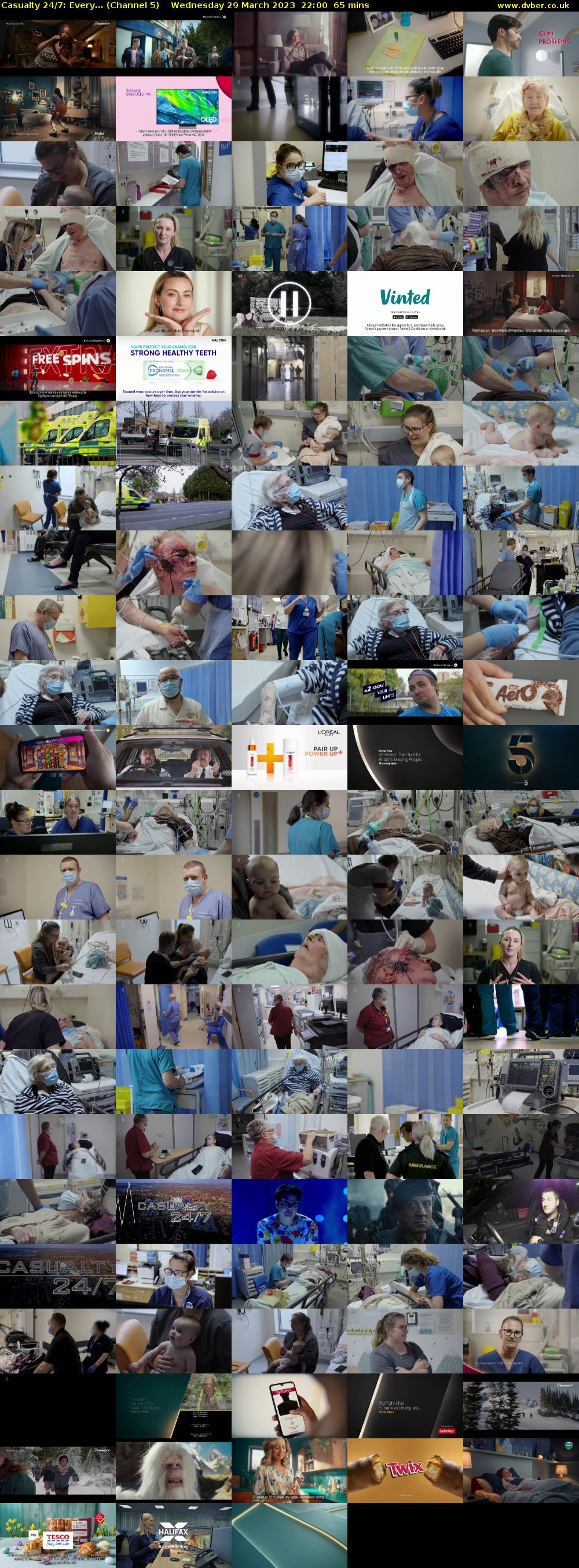Casualty 24/7: Every... (Channel 5) Wednesday 29 March 2023 22:00 - 23:05